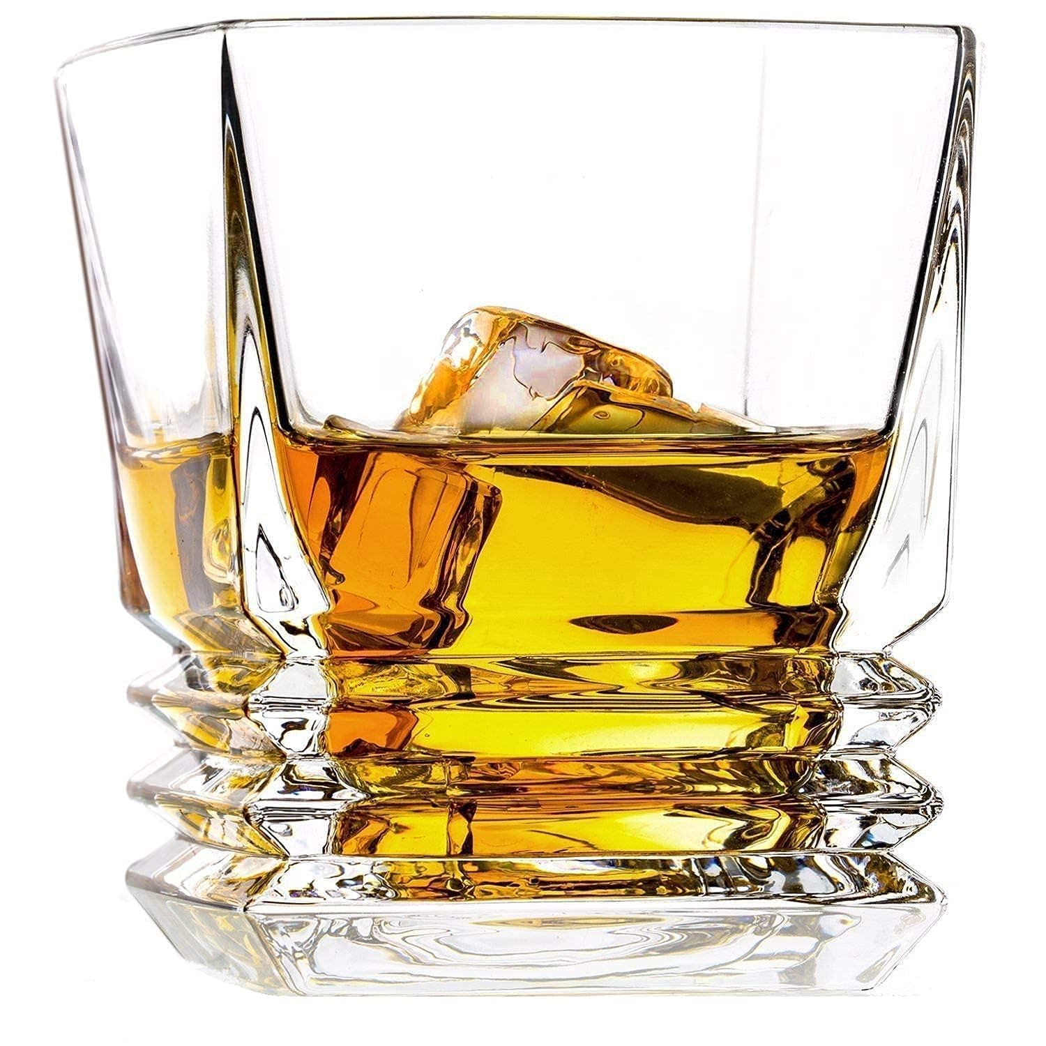 ROCKFORD Italian Premium Whiskey Glasses Set of 2, 300ML, Transparent, Old Fashioned Barware Tumbler for Scotch, Vodka, Bourbon, Liquor, Cocktail, Square Crystal Glass for Stylish Drink Presentation — Amazon image 13