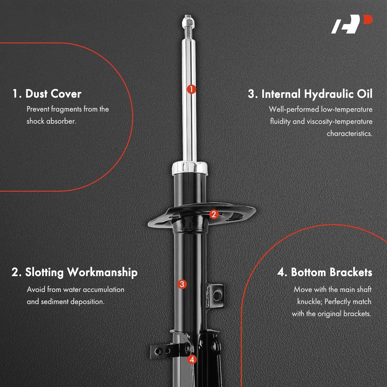 A-Premium Front Pair [2] Strut Assembly Compatible with Dodge Journey 2011-2016, Driver and Passenger Side
