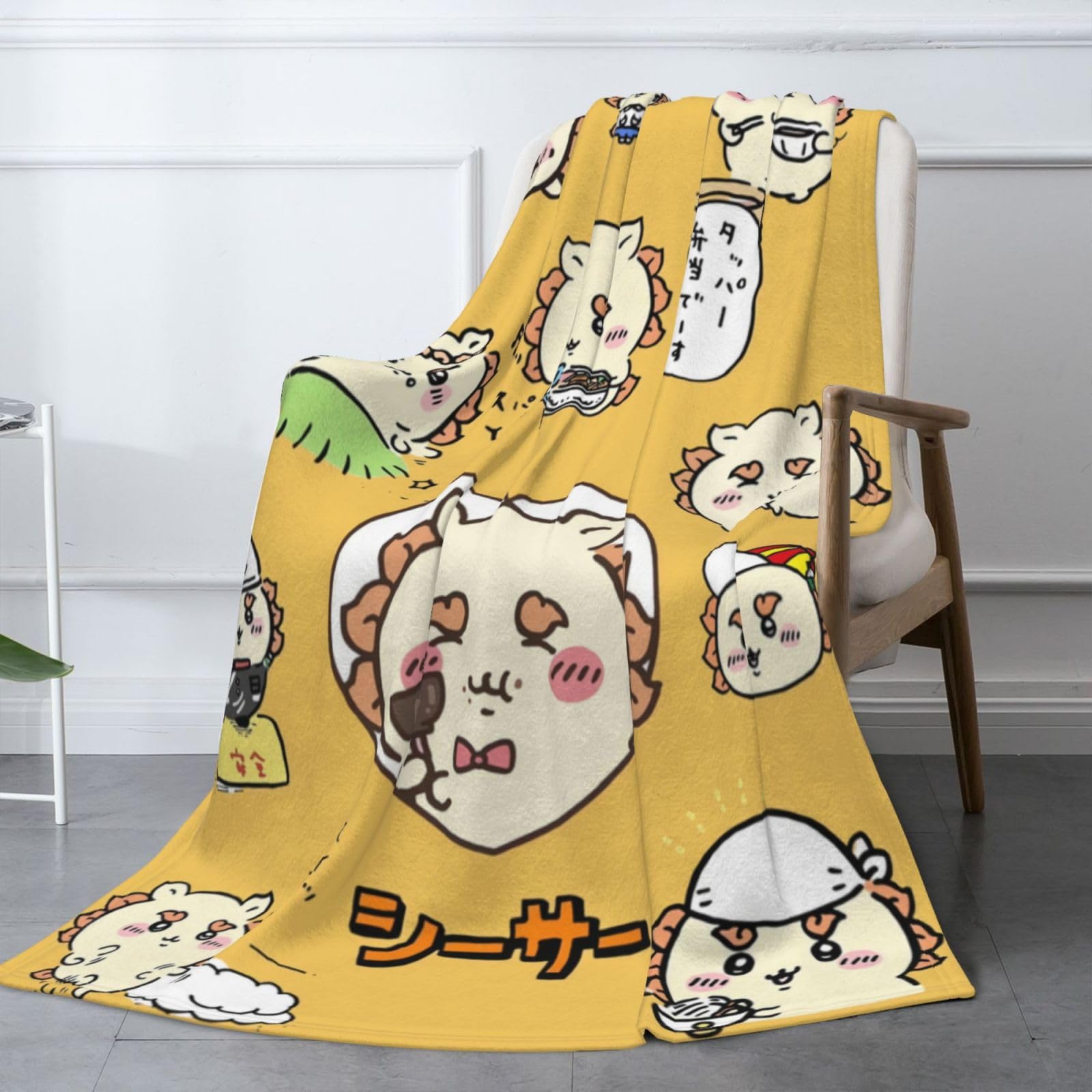 Amazon｜ちいかわ シーサー 毛布 ブランケット フランネル 超極細繊維