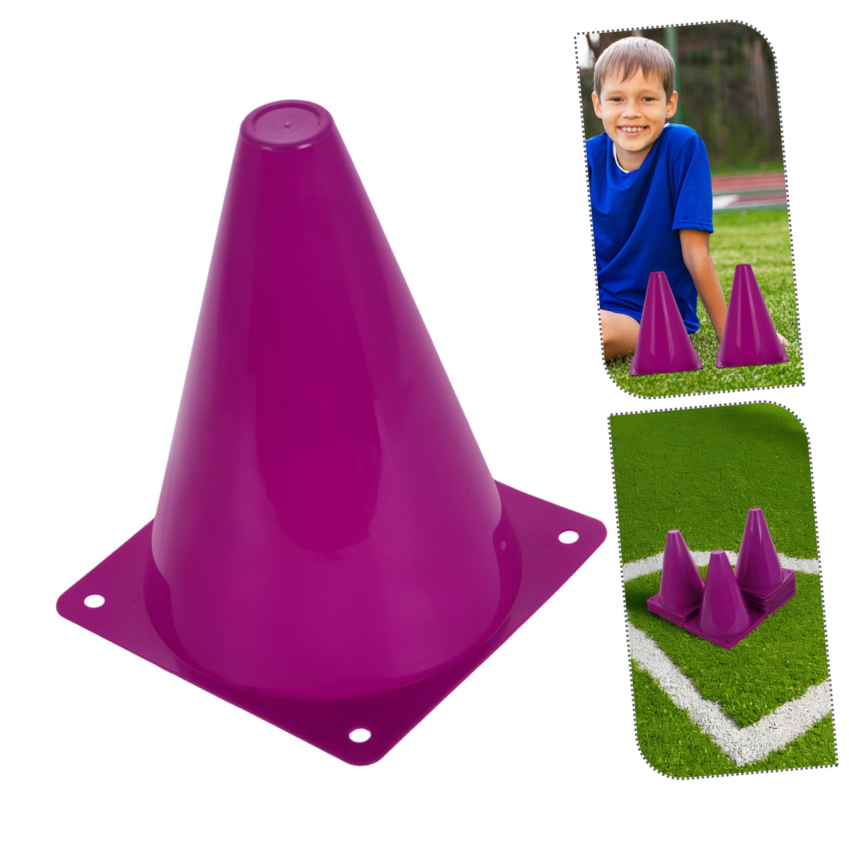 KOMBIUDA 40piezas Conos De Entrenamiento De Fútbol Conos Deportivos De Plástico para Fútbol y Baloncesto De Obstáculos para Actividades Deportivas