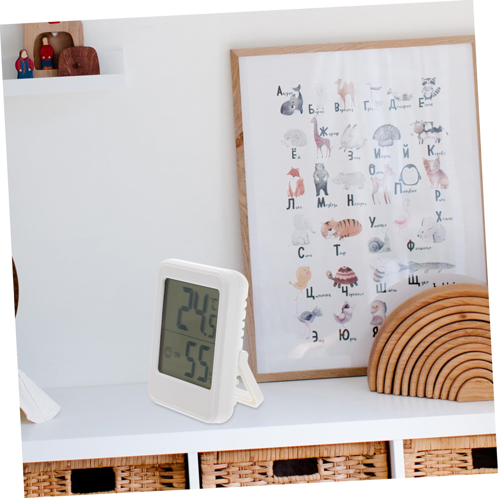 TOYANDONA 3 Pezzi Misuratore Elettronico Di Temperatura e Umidità Termometro Igrometro Digitale Per Humidor Mini Igrometri Igrometro All'aperto Termometri Bianca