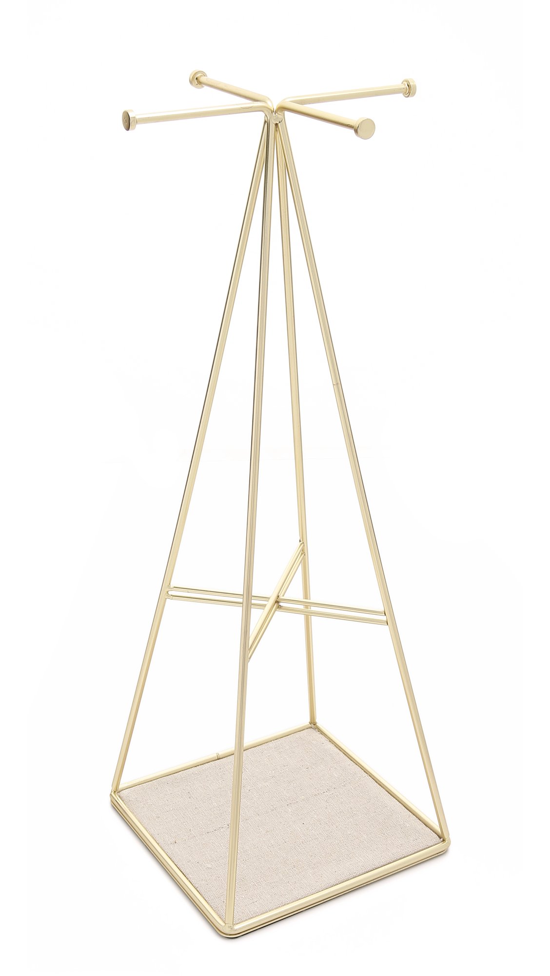 Umbra Prisma Jewelry Stand and Necklace Holder, Brass
