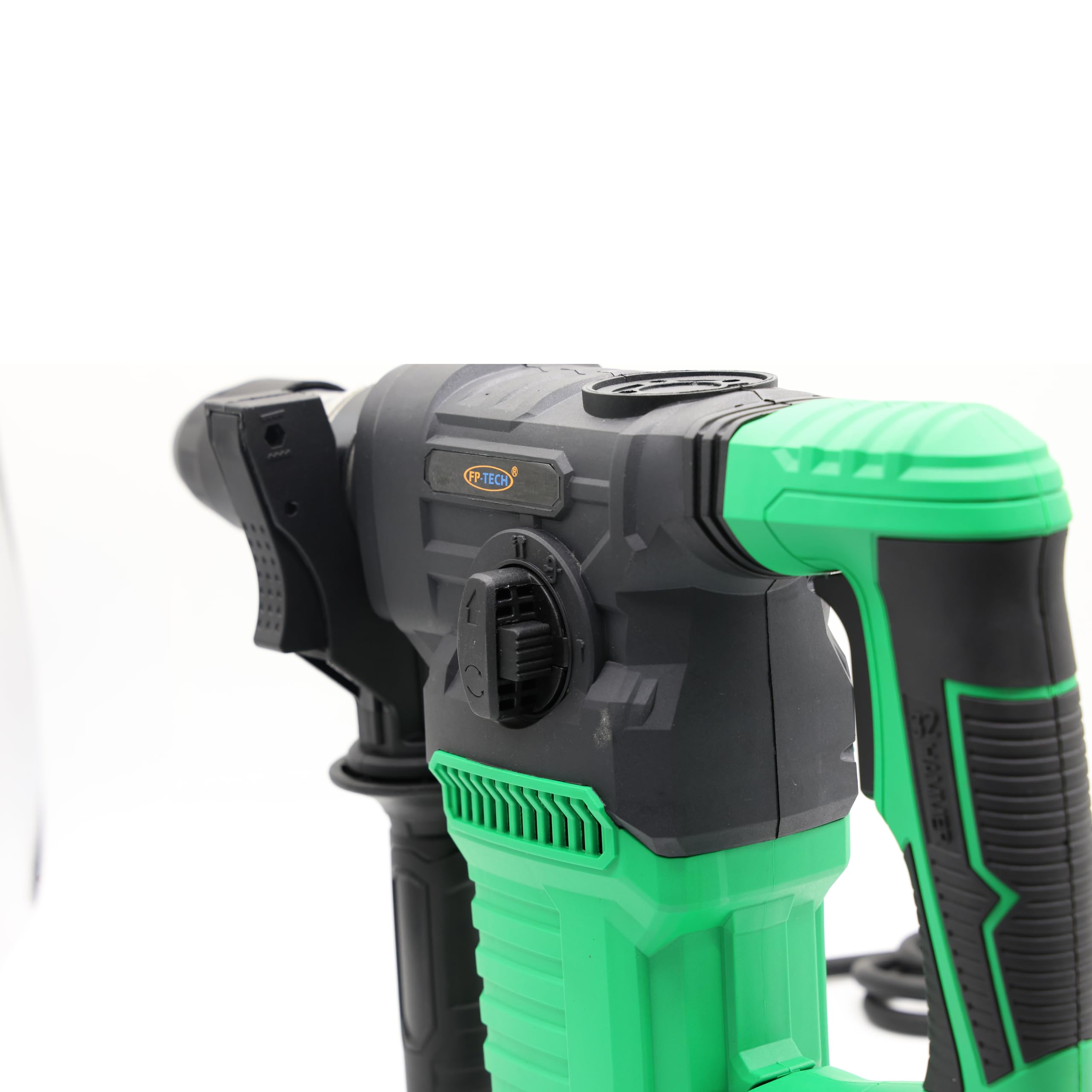 FP-TECH Martello Perforatore Demolitore 1500W 6J SDS Plus | 4 Funzioni, 6 Velocità Variabili, Anti-Vibrazione, Frizione di Sicurezza, Foratura e Scalpello con Valigetta