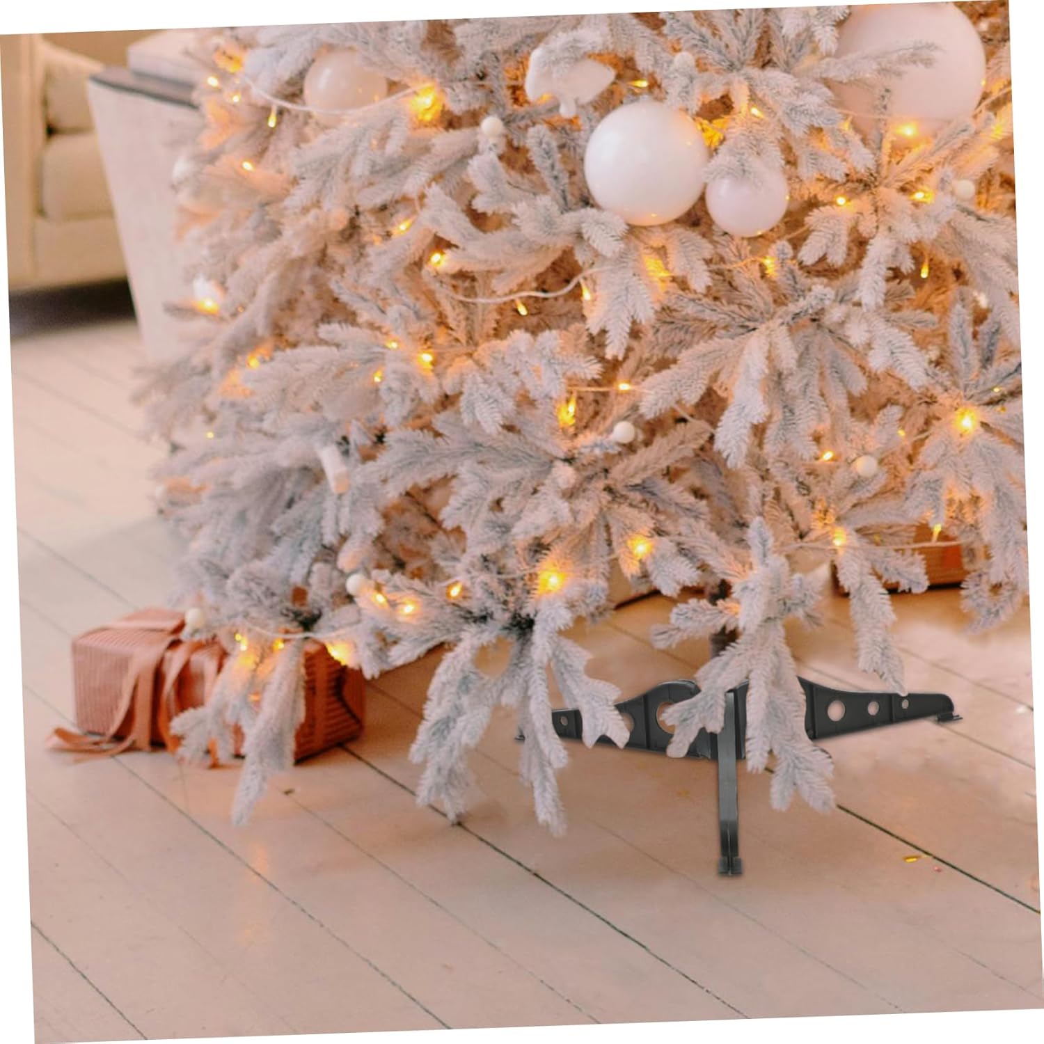 Alipis 3pcs Christmas Tree Stand Tree Holder Stand Home Xmas Tree Rack Christmas Tree Support Bracket Christmas Tree Accessories Christmas Tree Base Stand Xmas Tree Support Holder, Black 1x3pcs