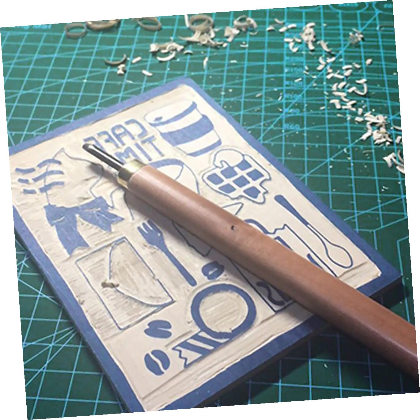 SHINEOFI Selbstheilende Schneidematte als Schnittfeste Nähunterlage mit Skalen Design Professionelle aus Rutschfestem Grünem Pvc für Scrapbooking und Lederarbeiten