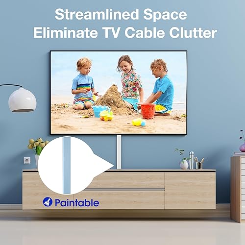 Miniatura 5 de Delamu Ocultador de cables, cubiertas de cable para cables en la pared, cubiertas de alambre para cables en la pared, ocultador de cables de TV para