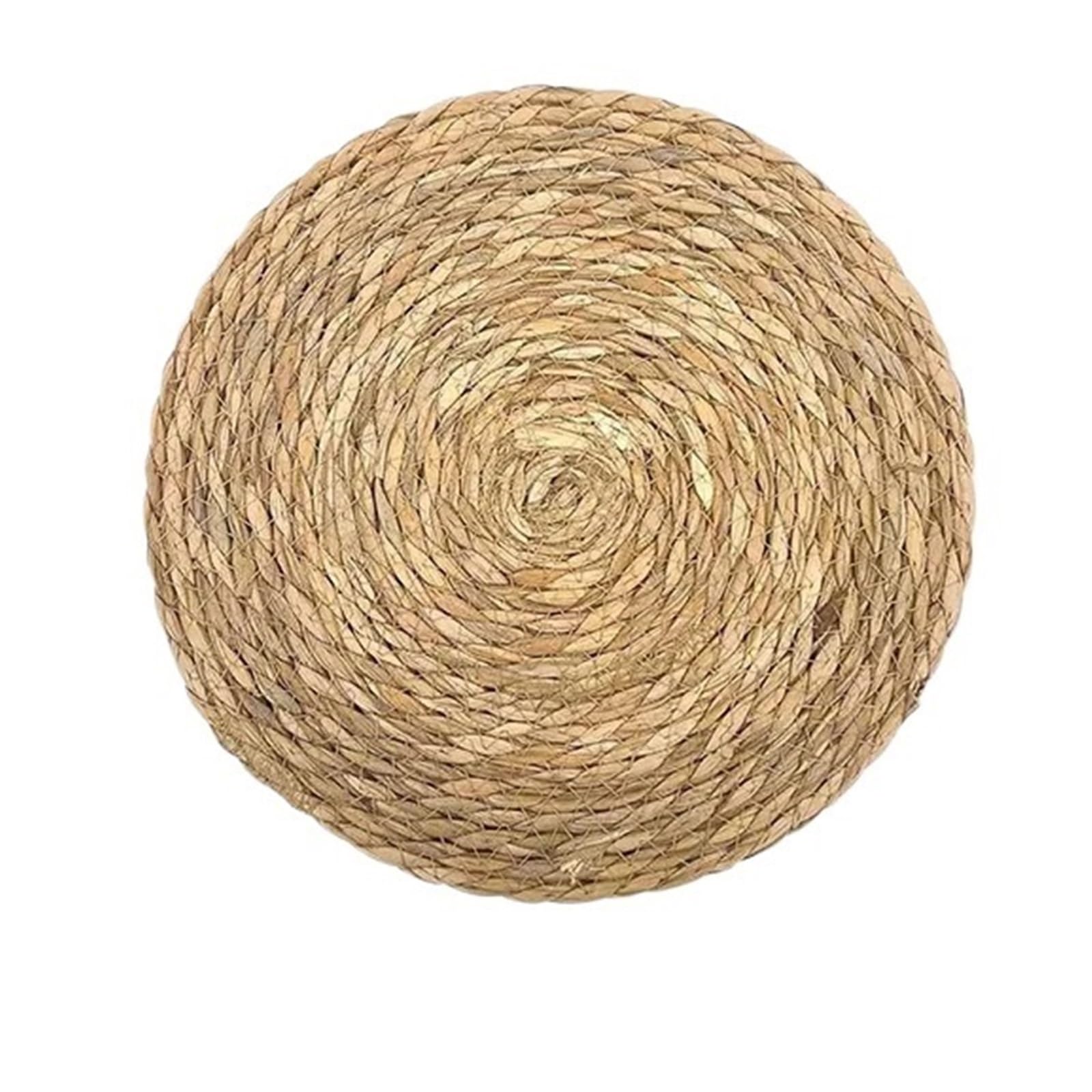 Wicker Placemat 6pcs Pot Mats Handwoven Rattan Placemats Round Heat Insulation Natural Woven Table for Dining Home Wedding Decoration