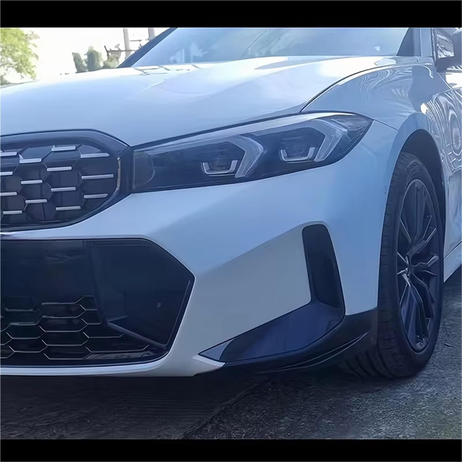 Splitter Per BMW Serie 3 G20 G21 - Pacchetto Facelift 2022-2024 Paraurti Anteriore Spoiler Splitter Diffusore Canard Laterali Anteriori Bodykit Spoiler Labbro Paraurti Anteriore