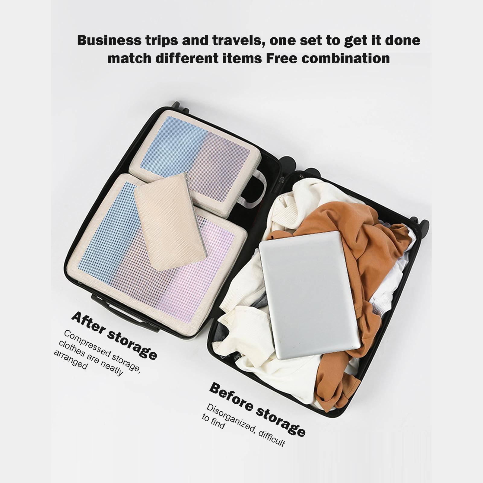 Borsa a compressione manuale, borsa organizer per valigie