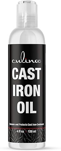 Culina Aceite de hierro fundido 100% natural OU Kosher - Limpia, acondiciona, protege y cuida todas las sartenes de hierro, sartenes, planchas,