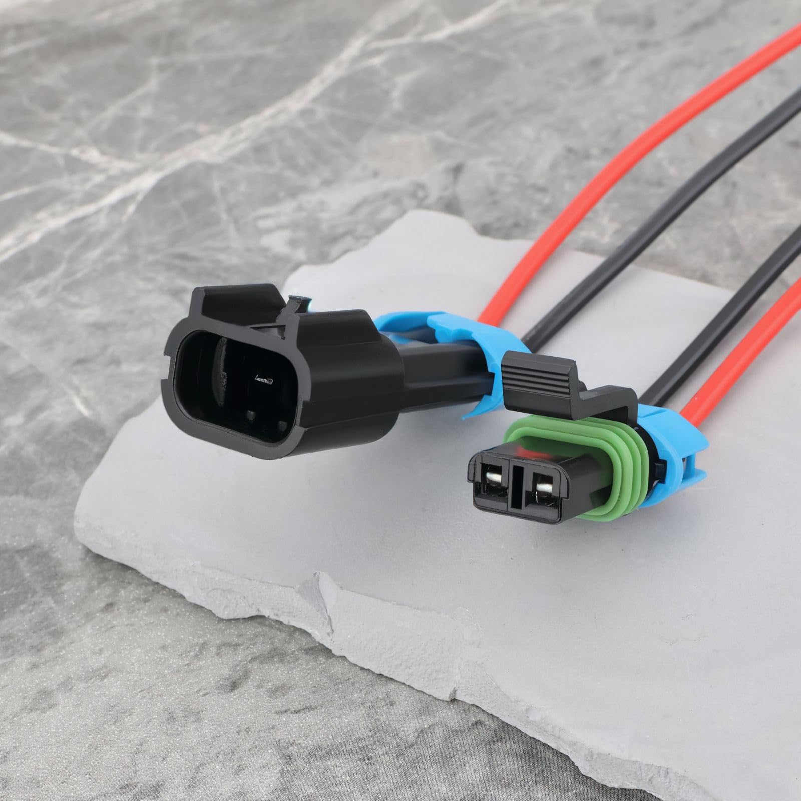EMSea Connettori Ventola Auto 2 Pin – Maschio E Femmina, Compatibili Delphi Metri-Pack 280, 13.5 Cm, 14 AWG