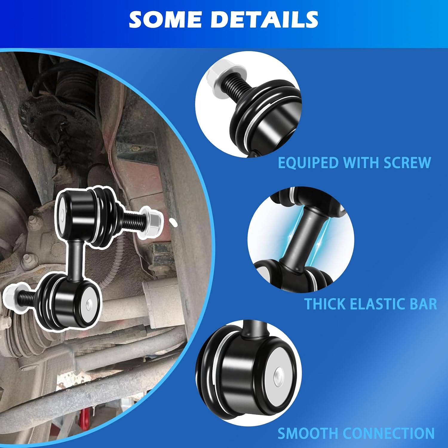 2Pcs Front Sway Bar Links Compatible with Honda Civic 2001-2005, for CR-V 2002-2006, for Acura RSX 2002-2006, for Element 2003-2011, for Acura EL 2001-2005 - Replaces K90454 K90455