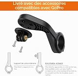 RAVEMEN AOM01 Out-Front Mount Compatible with Garmin/COOSPO/CYCPLUS/iGPSPORT Bike Computers/GoPro/ FR160 - Fit 31.8mm Handlebar - 6