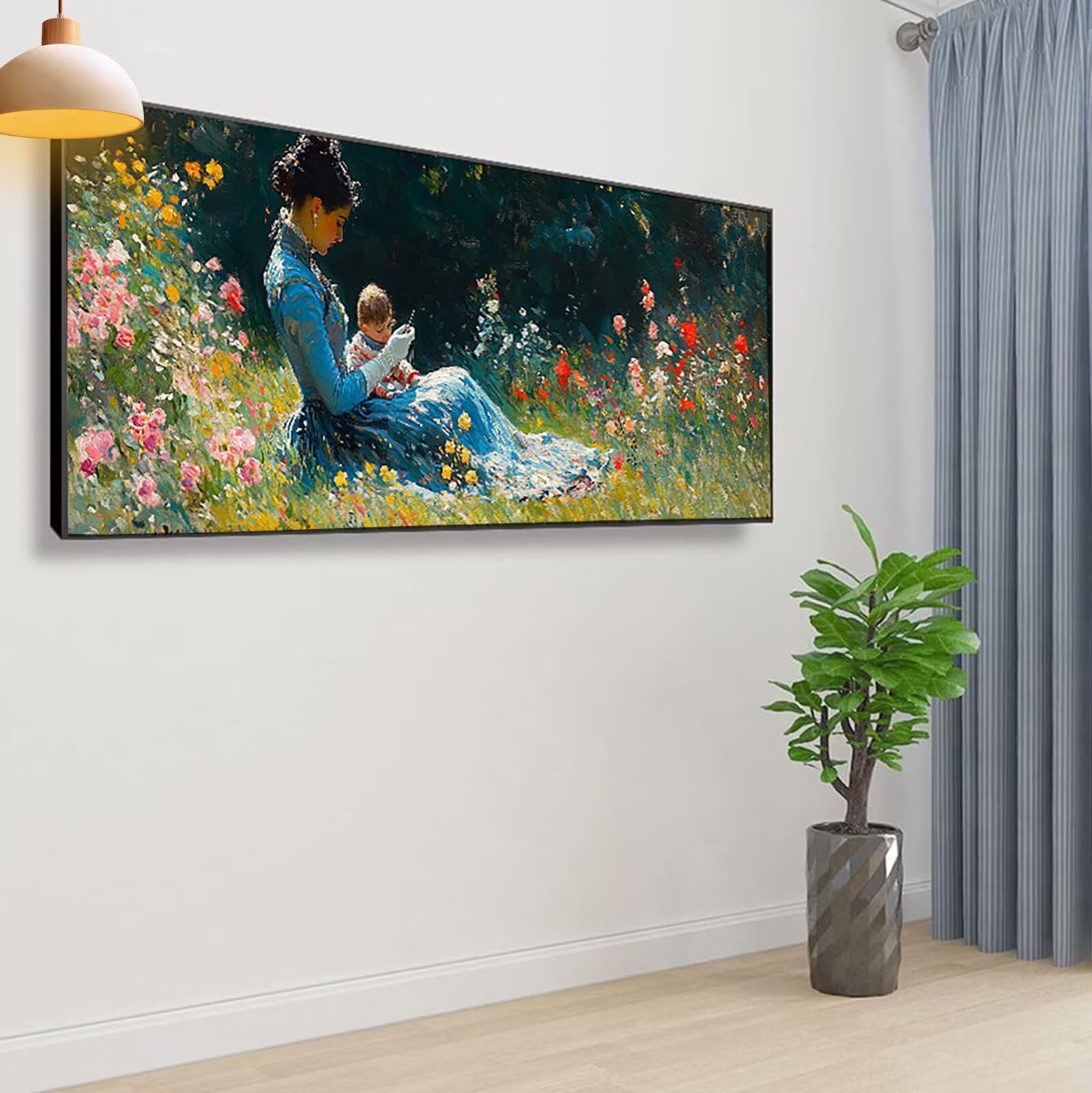 Diamond Painting Erwachsene, 5D Diamond Painting Wiese Diamond Painting Zubehör, DIY Set Erwachsene Frau Diamant Kunst Kits, Mosaikherstellung, Kreativ Set Erwachsene Geschenke, Deko 150x50cm WQ-554