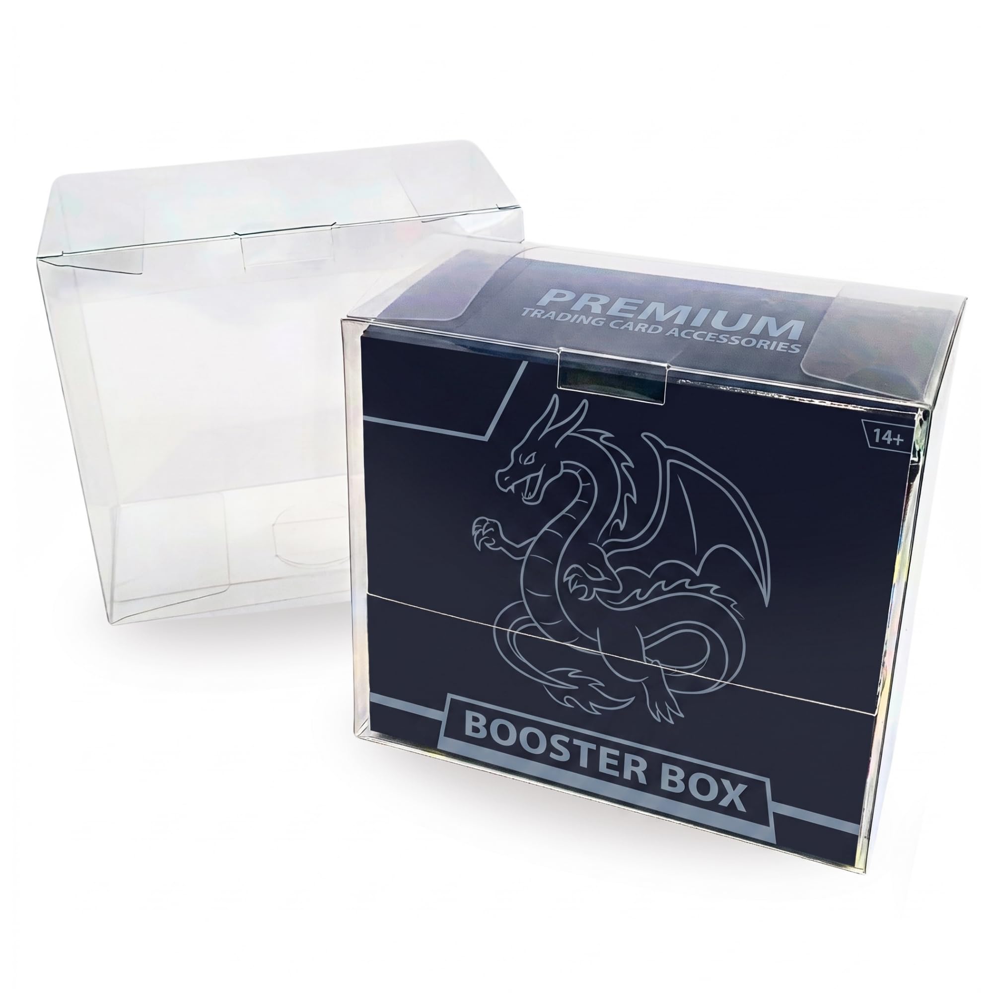 Booster Box Plastic Protector (3-Pack) – Clear Plastic PET Storage Case compatible with Pokémon Booster Boxes