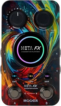 MOOER Meta FX Multi-firmware Stereo Effects Pedal, Reverb Delay Modulation