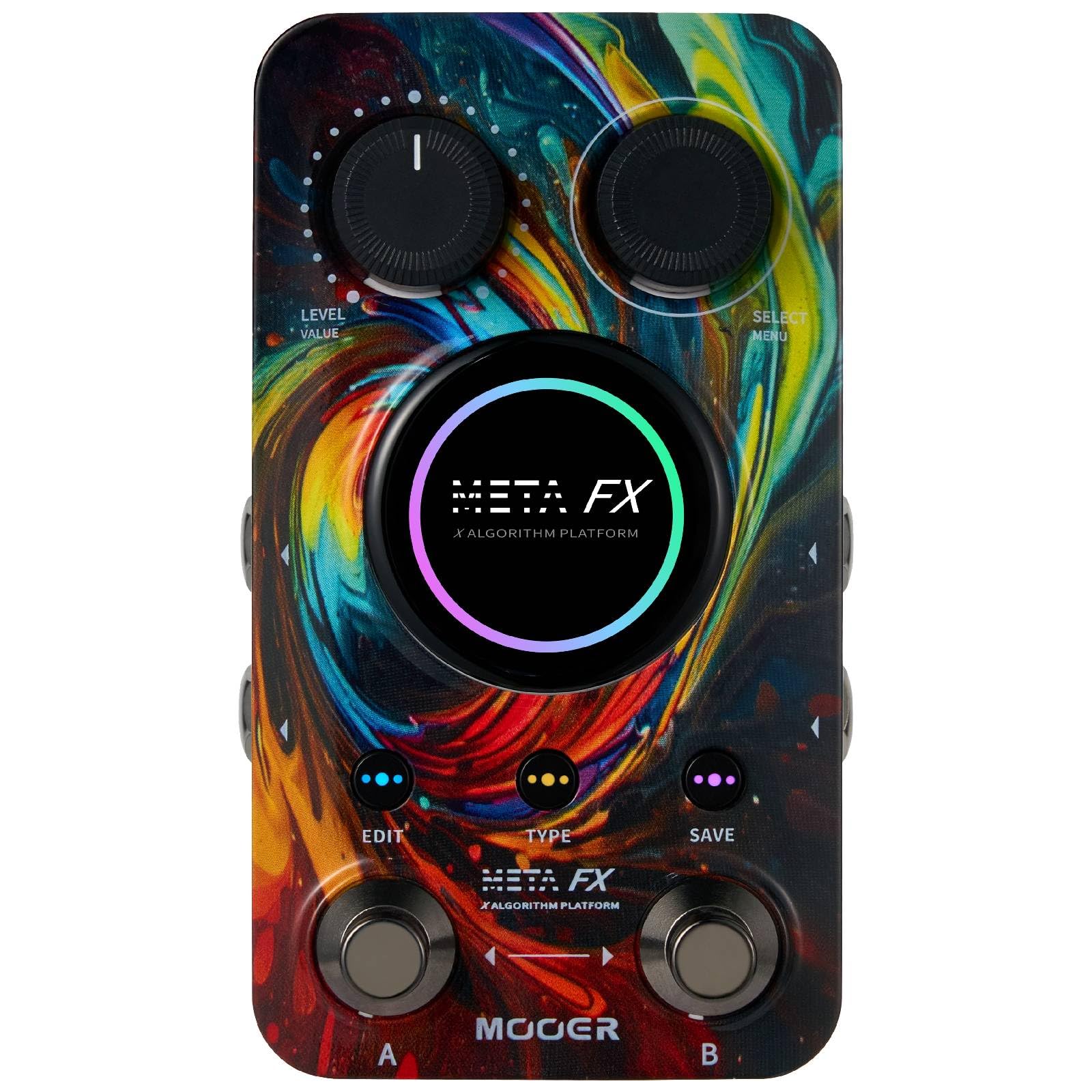 MOOER Meta FX Multi-firmware Stereo Effects Pedal, Reverb Delay Modulation