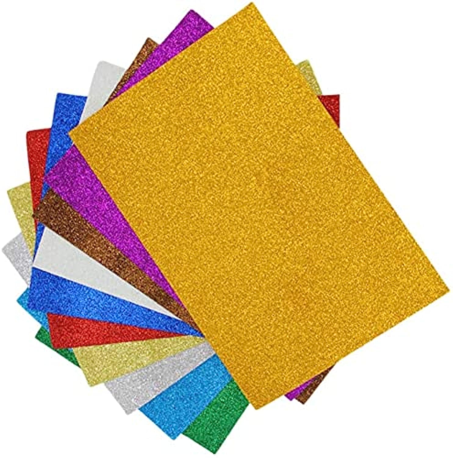 EVA Foam glitter adhesive sheets- A4 Size, 10 mix color/pack