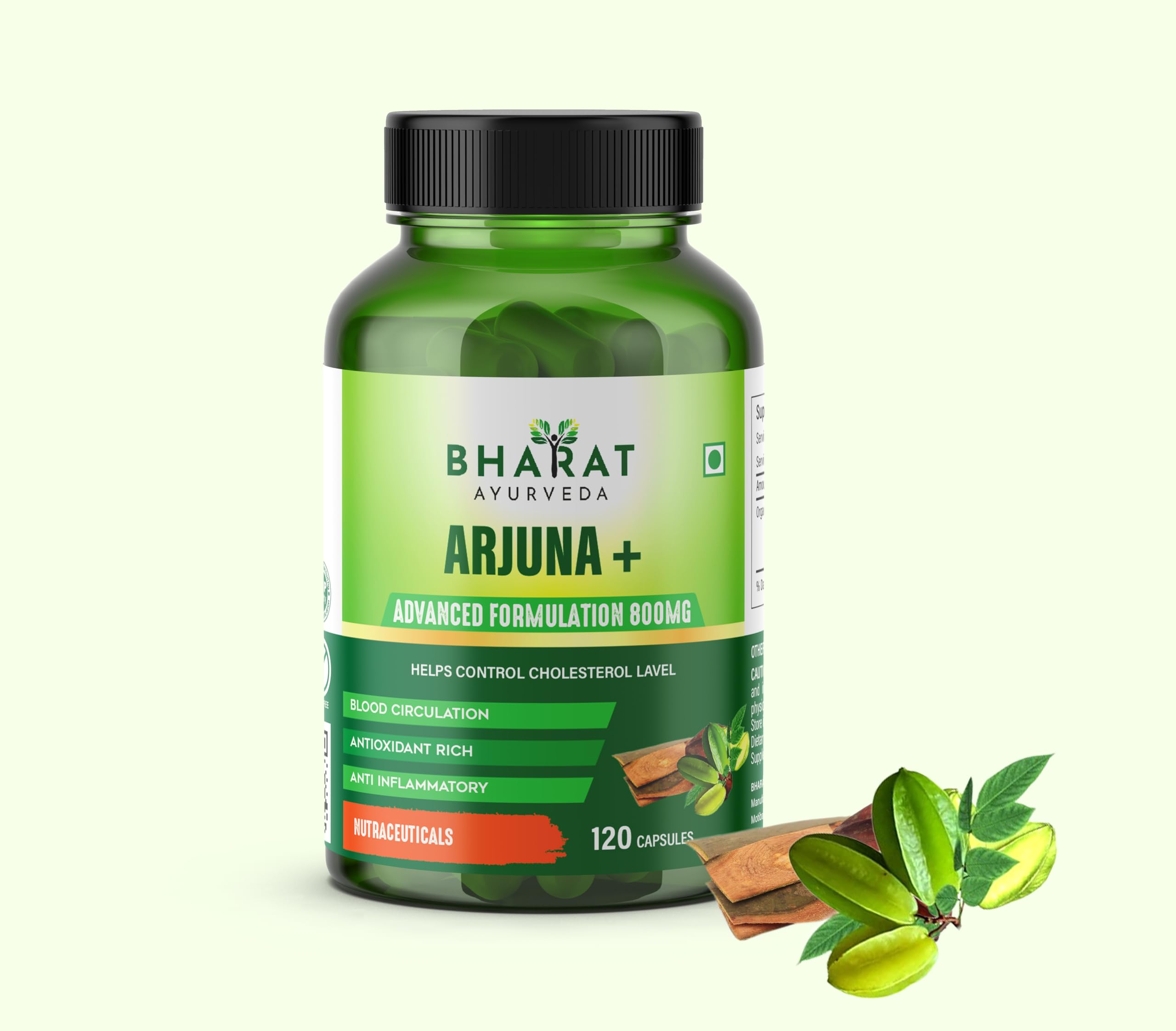 Bharat Ayurveda ARJUNA + Helps to Maintain a Healthy Heart while Helping Keep Diabetes & Cholesterol Under Check, 120 CAPSULE-800MG (B0CPJ5C7FK) Amazon Price History, Amazon Price Tracker