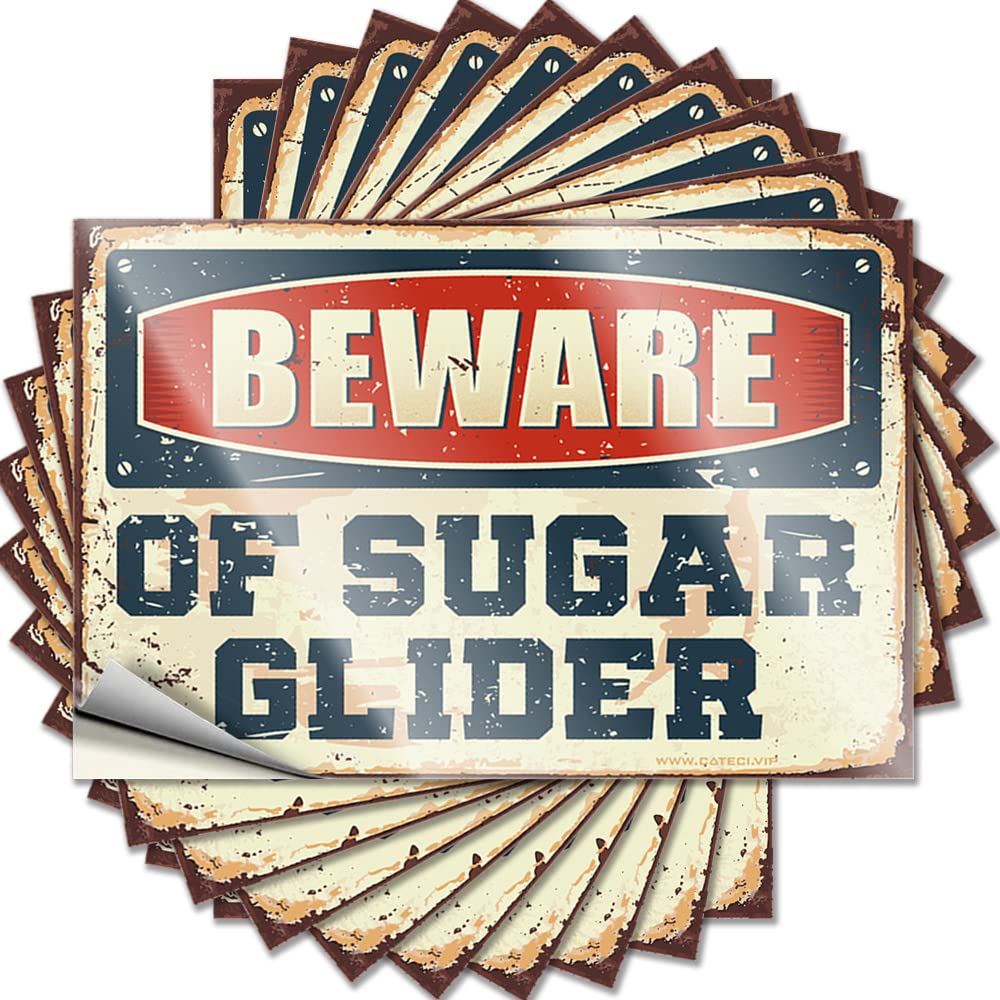 Beware of Sugar Glider Tattoo Lake Life Decor Self Adhesive | Assorted Soft Bath Vinyl Sticker Pack for Ship(6X9CM)