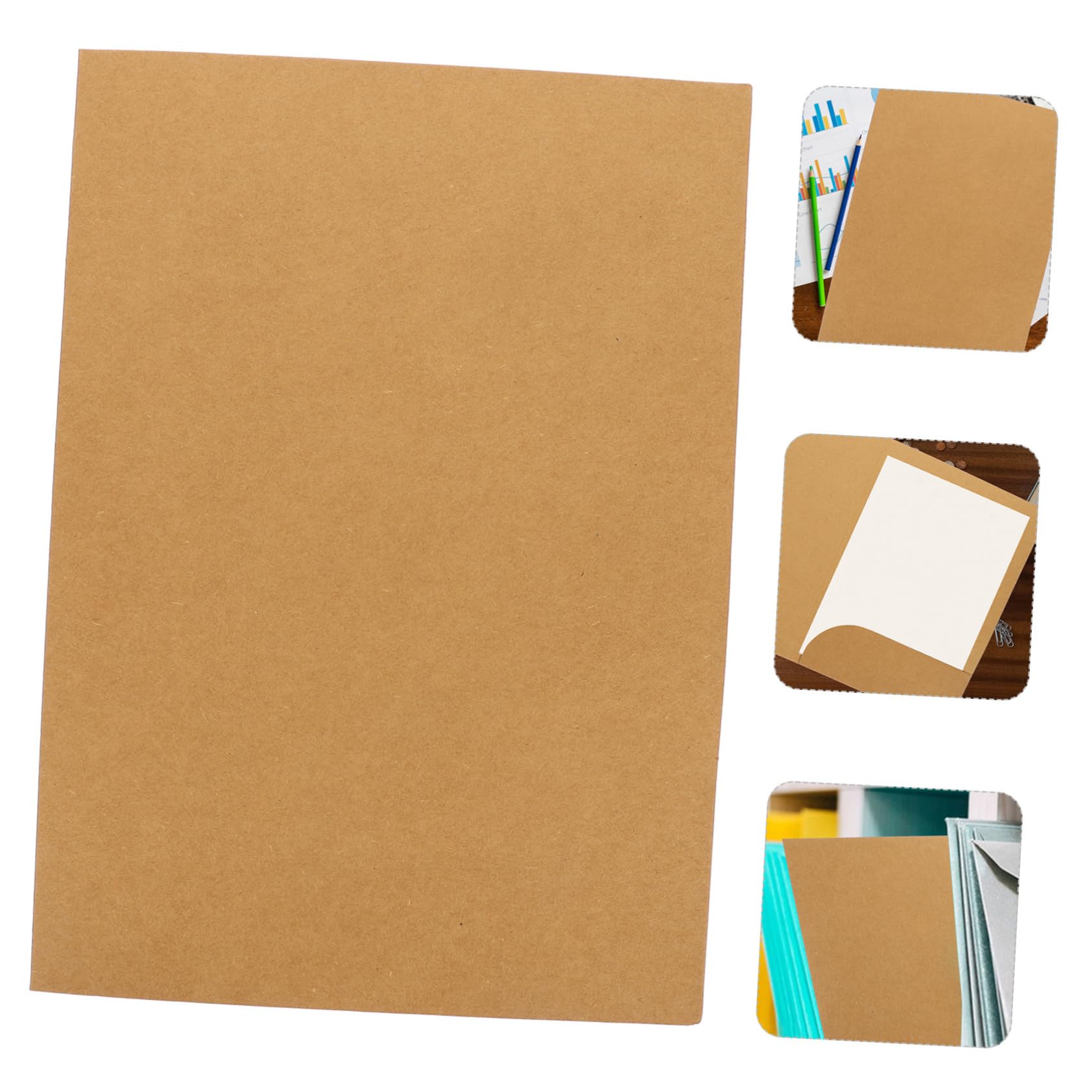 LALAFINA Klemmbretter A4 20 Stück aus Kraftpapier Präsentationsmappe als Dokumentenmappe für Büro Beschriftbar zur Organisation von Unterlagen