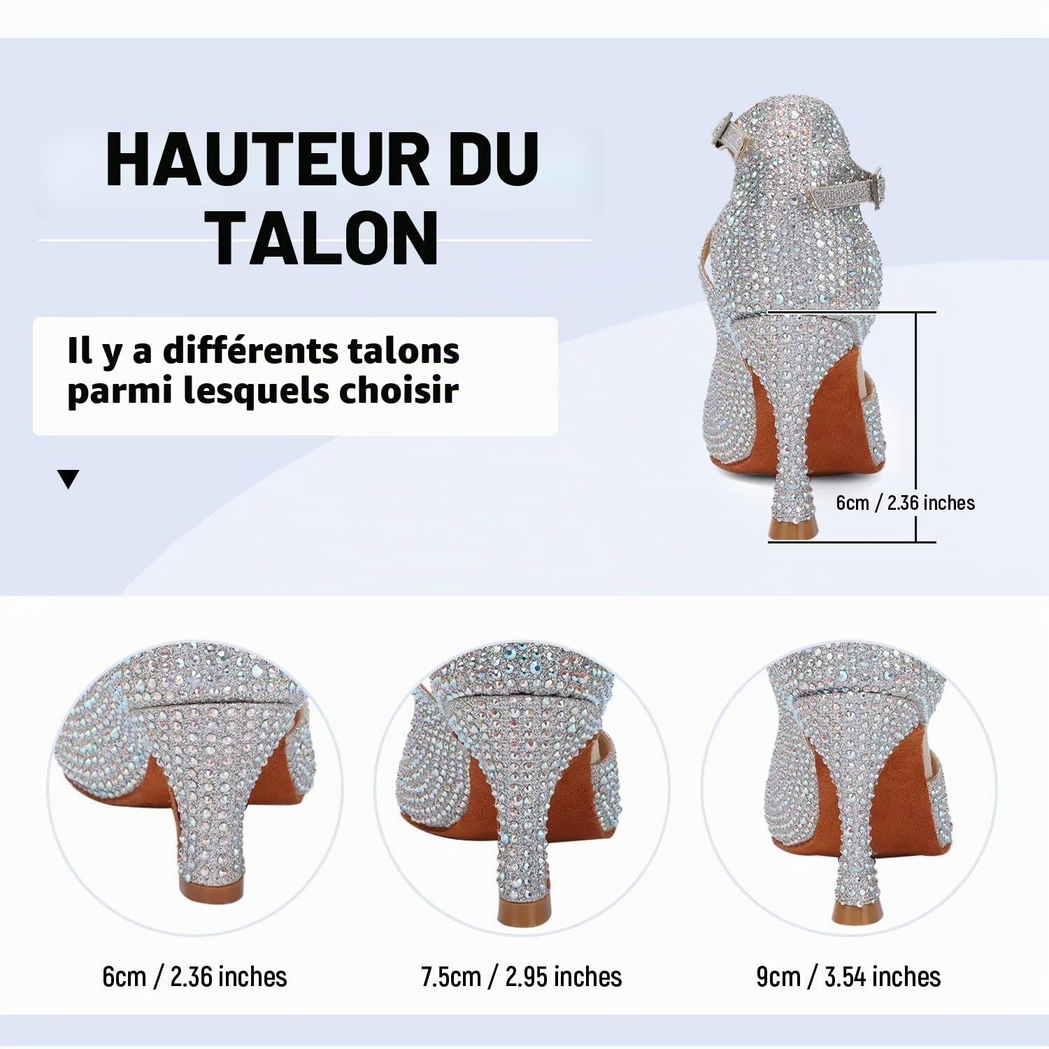 Femmes Chaussures de Danse Latine Satin Salsa Salon Mariage Danse Chaussures pour Débutant Social Salsa Soirée Danse Latine