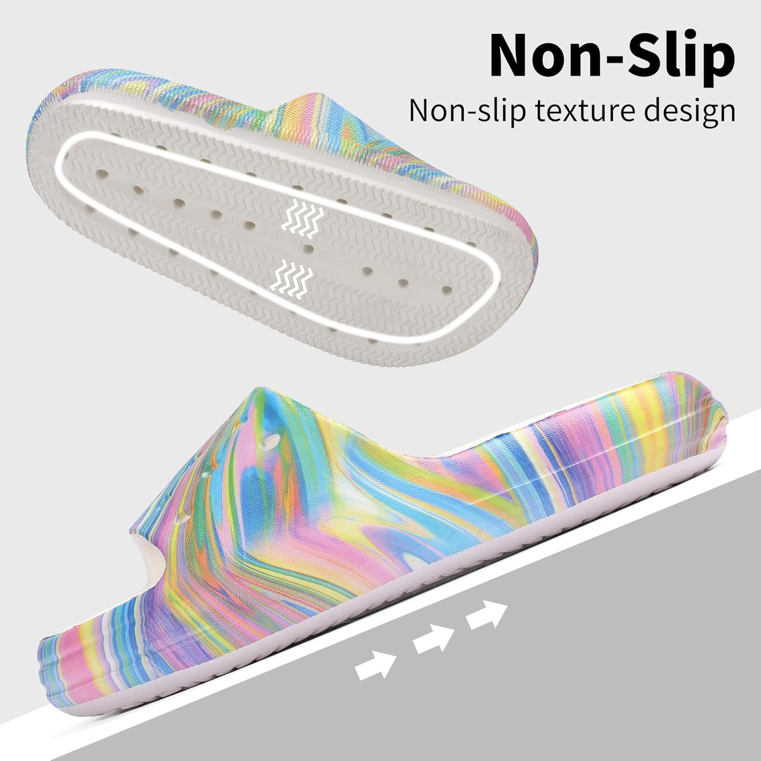 Kids Cloud Slides Boys Girls Non Slip Slip On Shower Sandals, Comfort Slippers for Summer, Pool, Beach, and Water Activities - Image 5