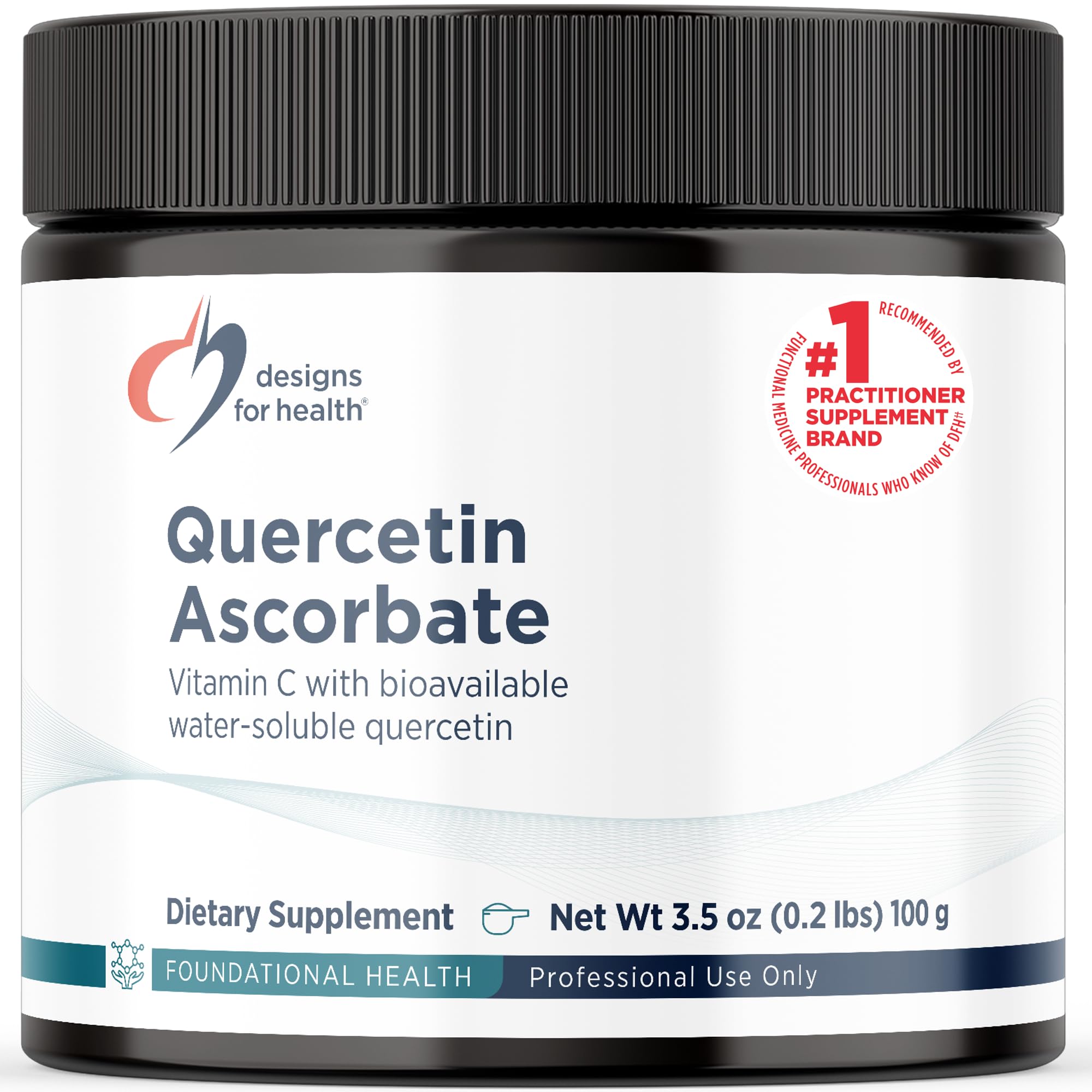 Designs for Health Quercetin-Ascorbate Powder - 240mg QuerceSOL™ Supplement - Vitamin C to Help Support Normal Histamine Response - Easy Drink Add-in, Vegan (77 Servings / 100g)