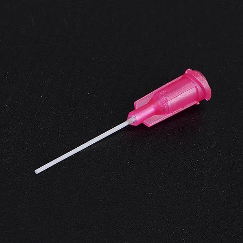 Miniatura 10 de uxcell 20 agujas dispensadoras de plástico de 16 G, tubo de aguja de pegamento PTFE de 1 pulgada, puntas de bloqueo Luer Blunt con aguja flexible de