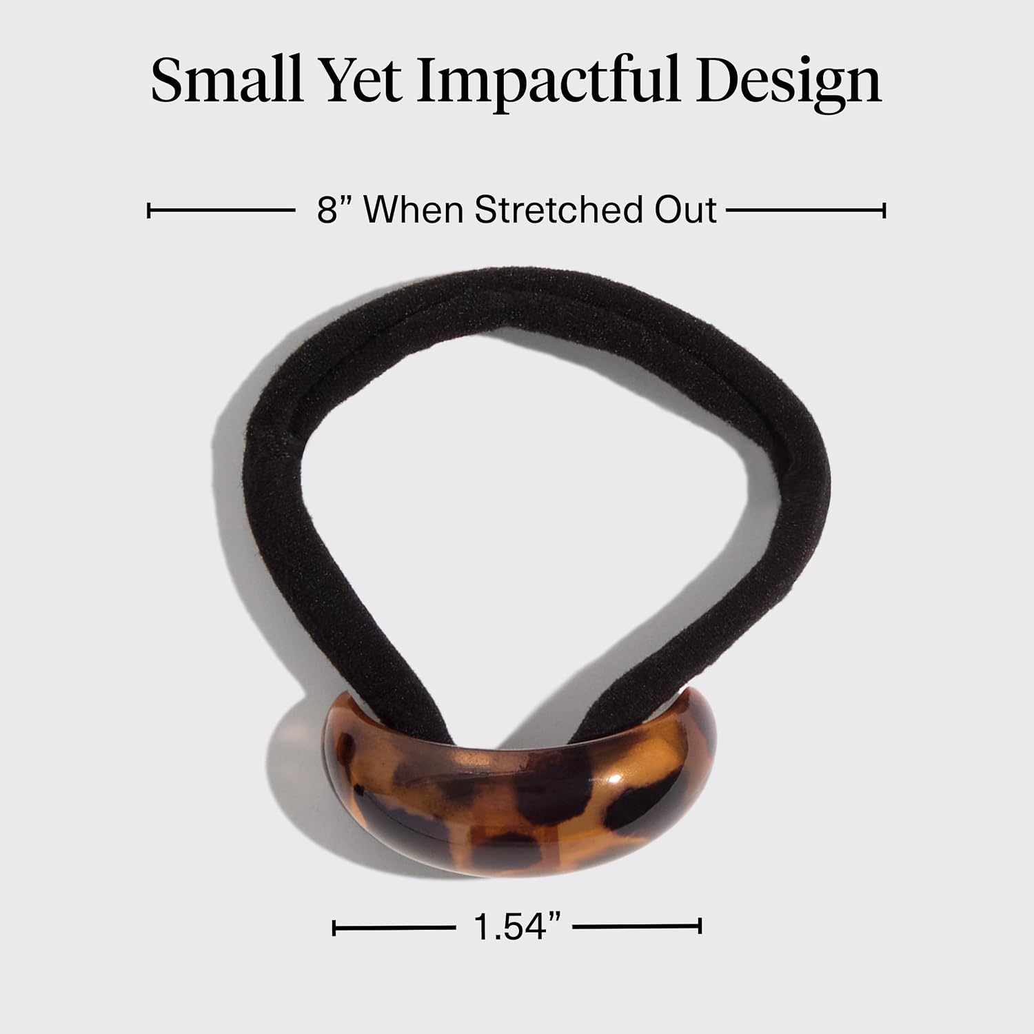 Kitsch Small Hair Cuffs for Braids & Ponytails - Sleek Hair Ties No Damage for Women | Recycled Plastic & Nylon Elastics | Stylish & Durable - Black & Tort, 2pcs