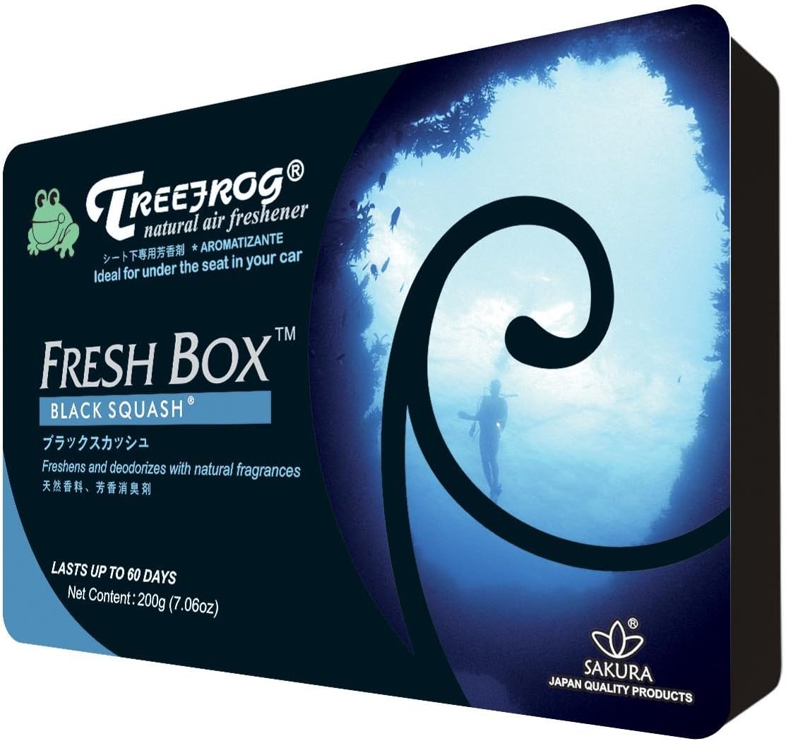 Treefrog Natural Air Freshener TRBS55 Squash Scent, Black