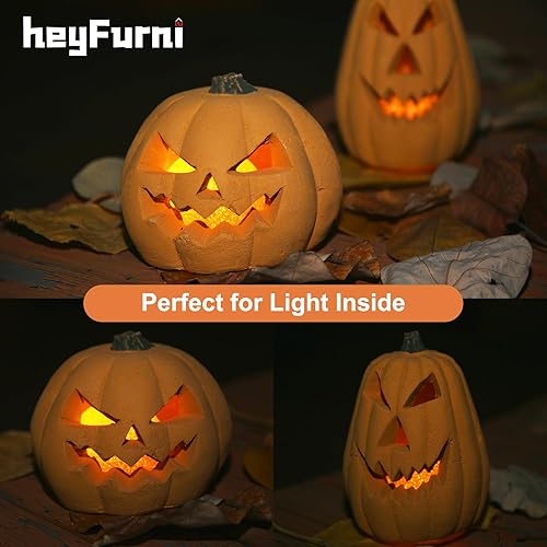 Miniatura 9 de troncos de cerámica para hoguera de calabaza (calabaza corta tallada de cerámica)