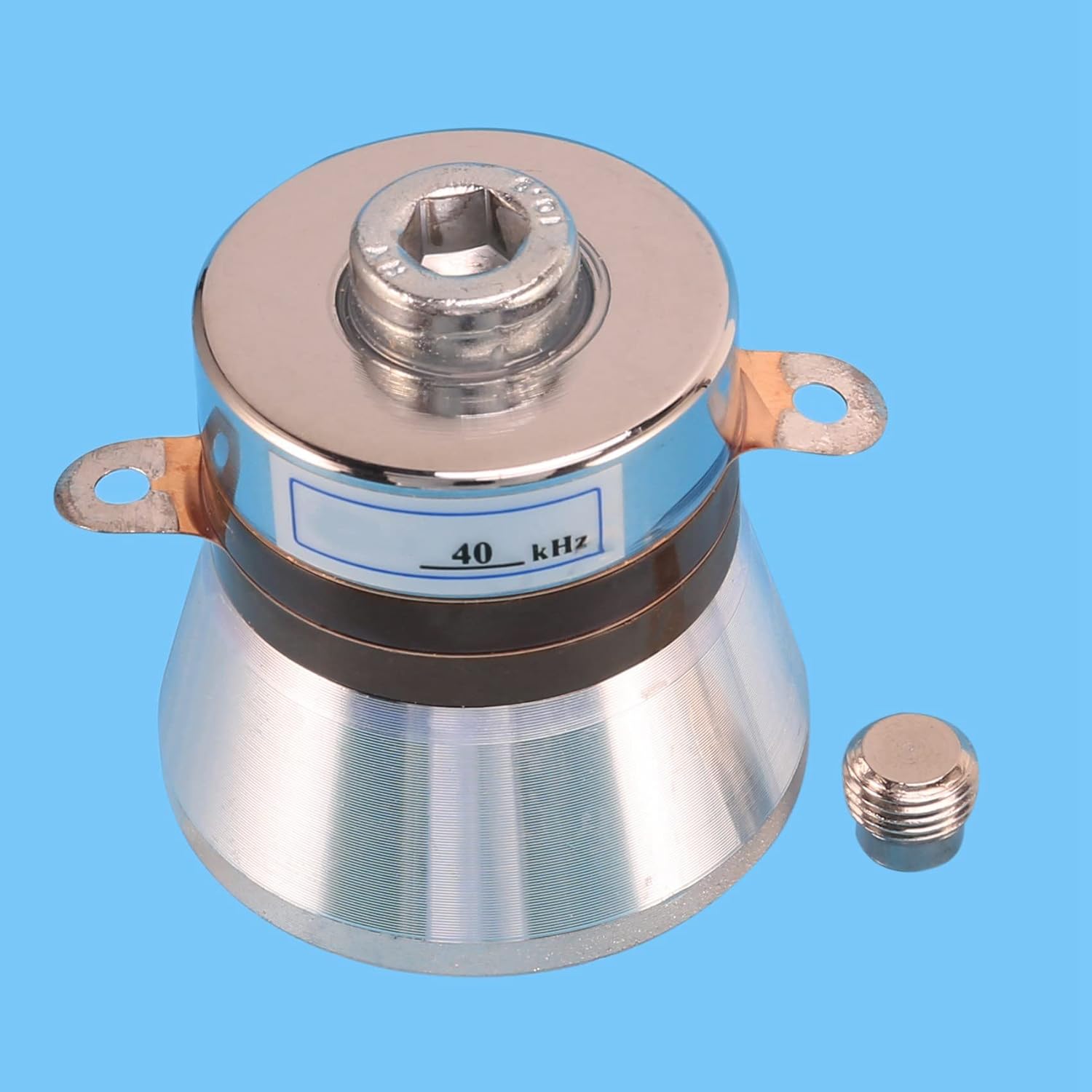 KTELI 6X 60W 40KHz High Conversion Efficiency Ultrasonic Piezoelectric Transducer Cleaner High Performance Acoustic Components, Gray &Silver