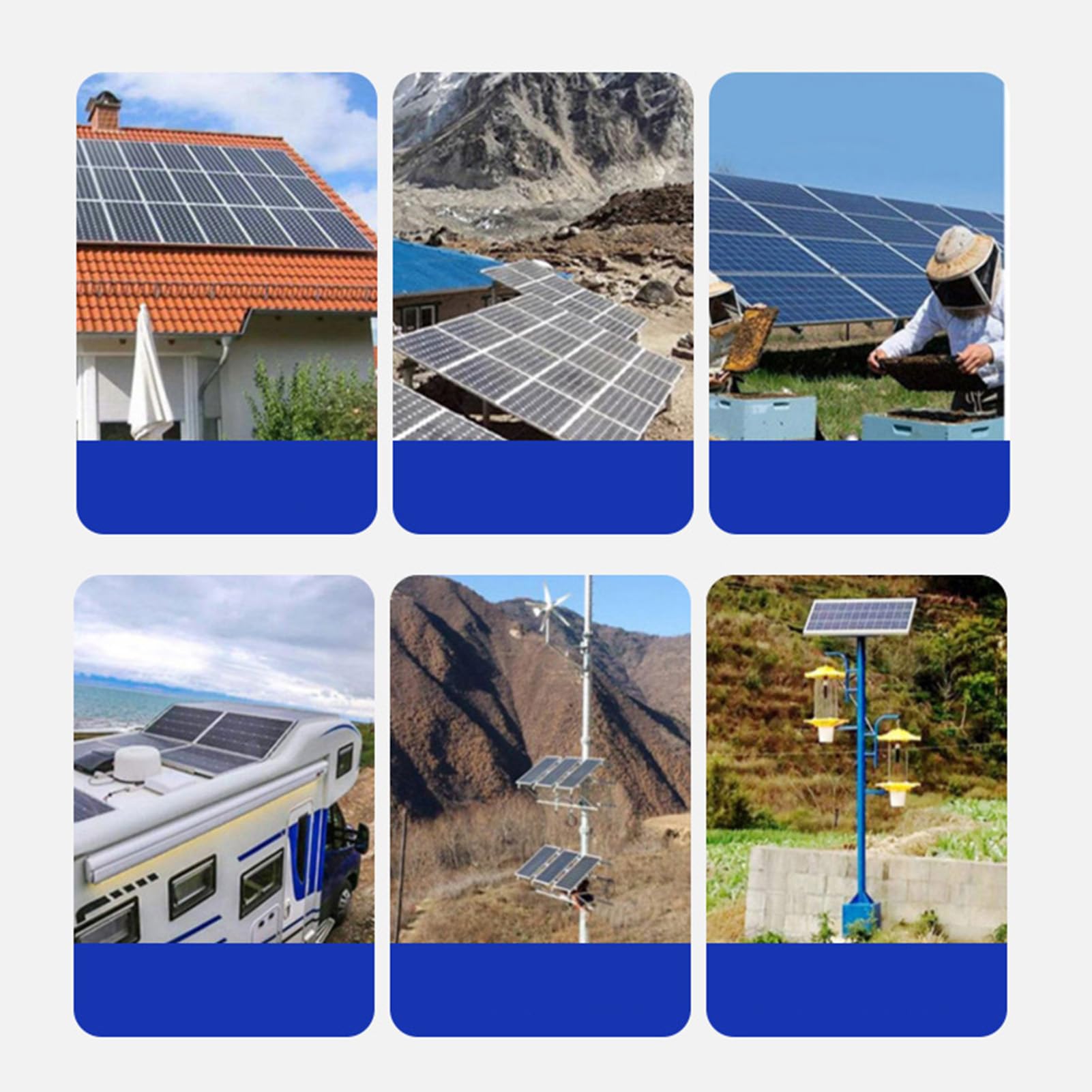 Zestaw Paneli Słonecznych, Elastyczny Monokrystaliczny Panel Słoneczny 40W 18V Słoneczny Panel Fotowoltaiczny, Przenośna ładowarka Słoneczna Do łodzi Kempingowej