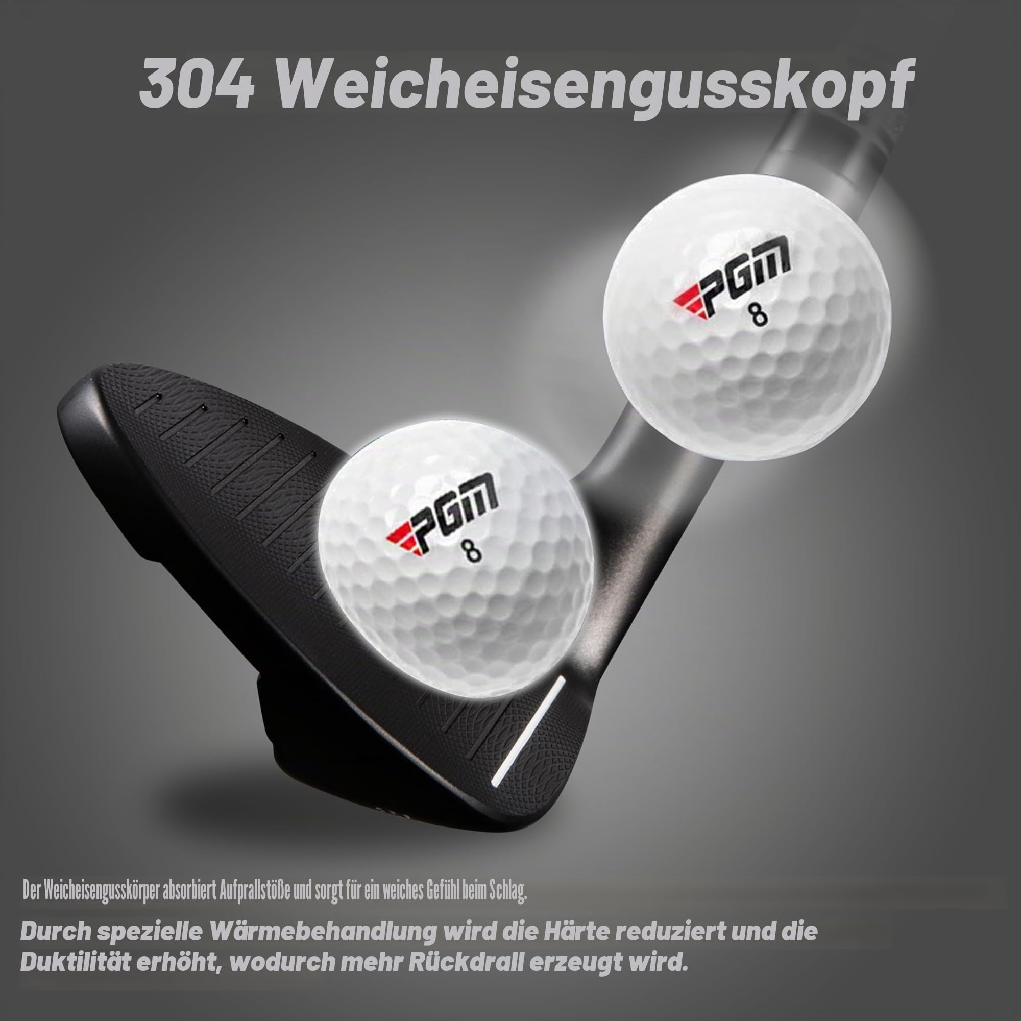 PGM 72 Grad Premium Sand Wedge, Lob Wedge für Männer & Frauen - CNC Textured - Bunker Buster Escape Bunkers and Save Strokes Around The Green-High Loft Golf Club