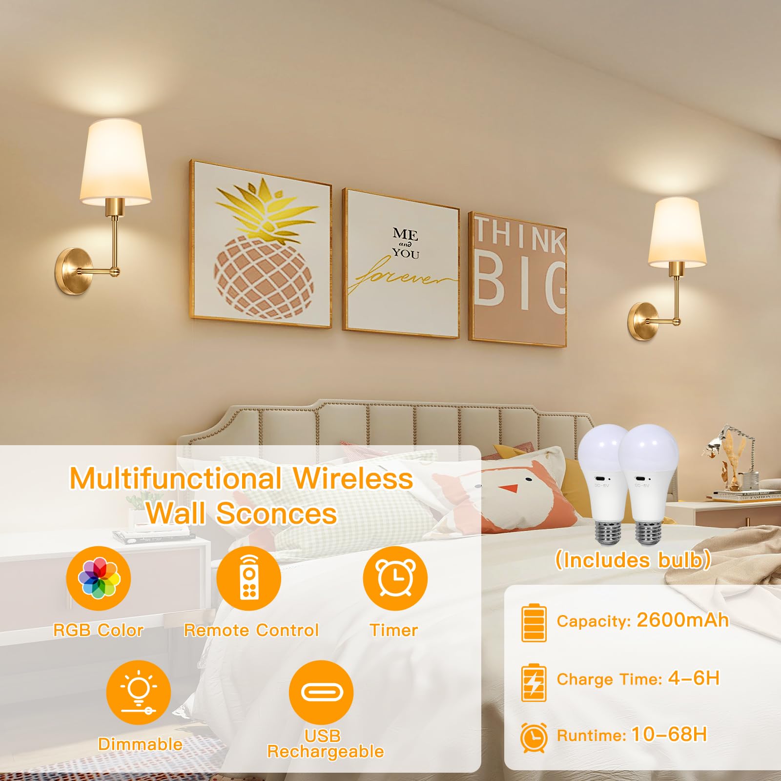 Applique LED da parete per interni 5W - Luce d'atmosfera con dimmer RGB - Downlight moderno - Illuminazione da parete in alluminio per soggiorno, camera da letto, scaleApplique LED da parete per inter