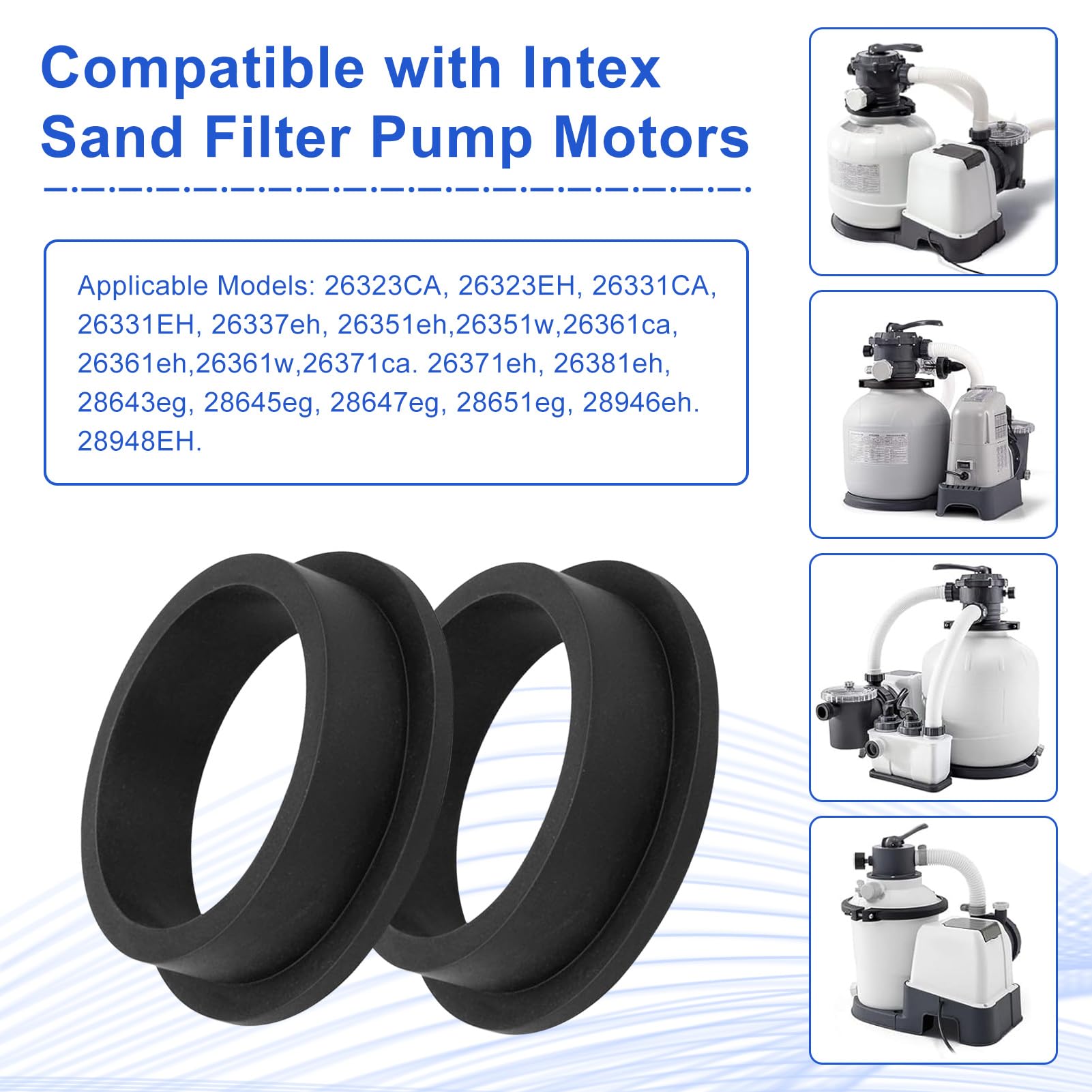 6 Stück Pool O-Ring Set Für Intex Sandfilterpumpen - Dichtungsringe Ersatz