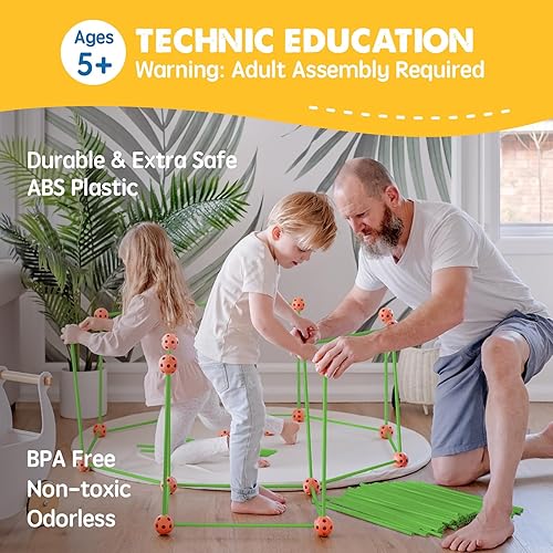 Miniatura 6 de Tiny Land Kit de construcción para niños 130 piezas juguete creativo de fuerte para niños y niñas de 5 6 7 8 años juguetes de construcción STEM