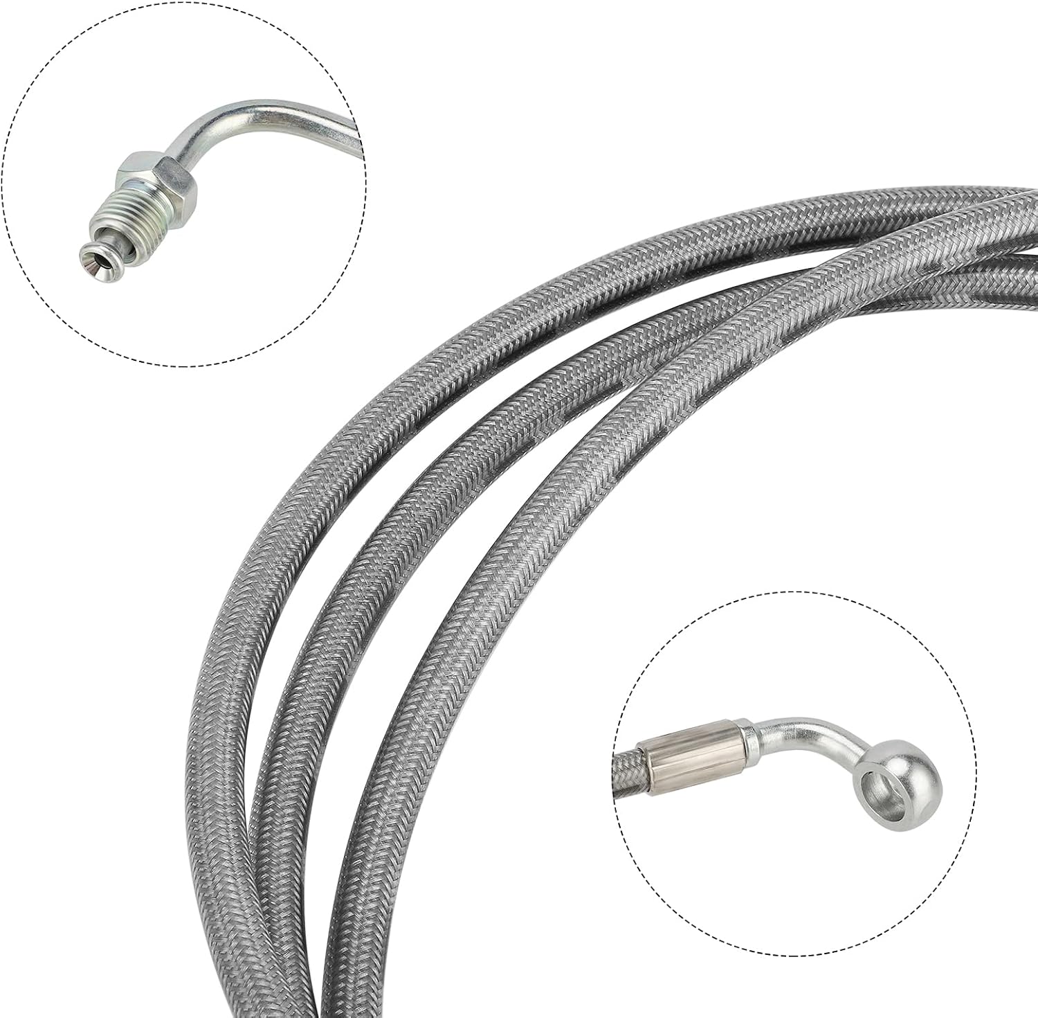 Close-up of JAVIK brake hose fittings