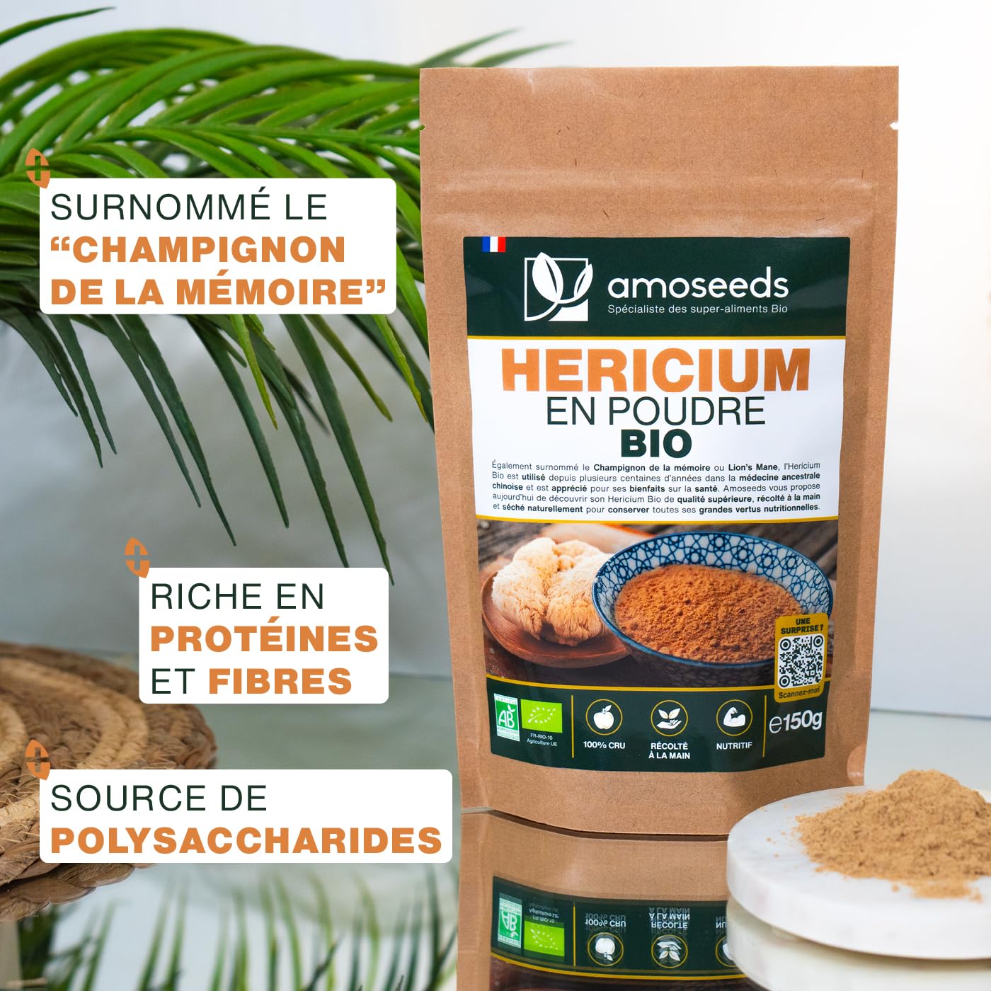 Hericium en poudre Bio (150g)