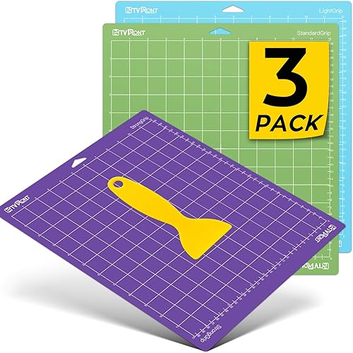 Miniatura 18 de HTVRONT Alfombrilla de corte de agarre estándar, paquete de 6 alfombrillas de corte de 12 x 12 pulgadas, compatibles con Cricut Maker 3/Maker Verde