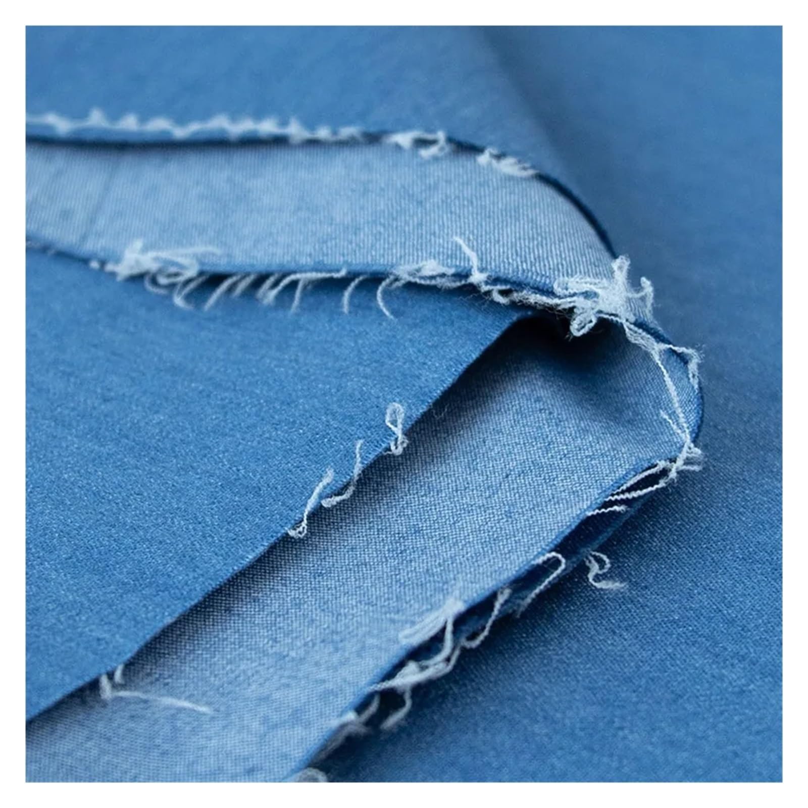 Tela vaquera elástica de poliéster y algodón de 1 m, 2 m y 3 m for jeans, camisas, bolsos, bricolaje y manualidades.(Stretch -medium blue,200cmX145cm)