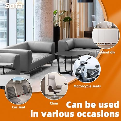 Miniatura 127 de Cinta de reparación de cuero, parche de reparación de cuero autoadhesivo para sofá, muebles, sofás, asientos de automóvil, kit avanzado de Café