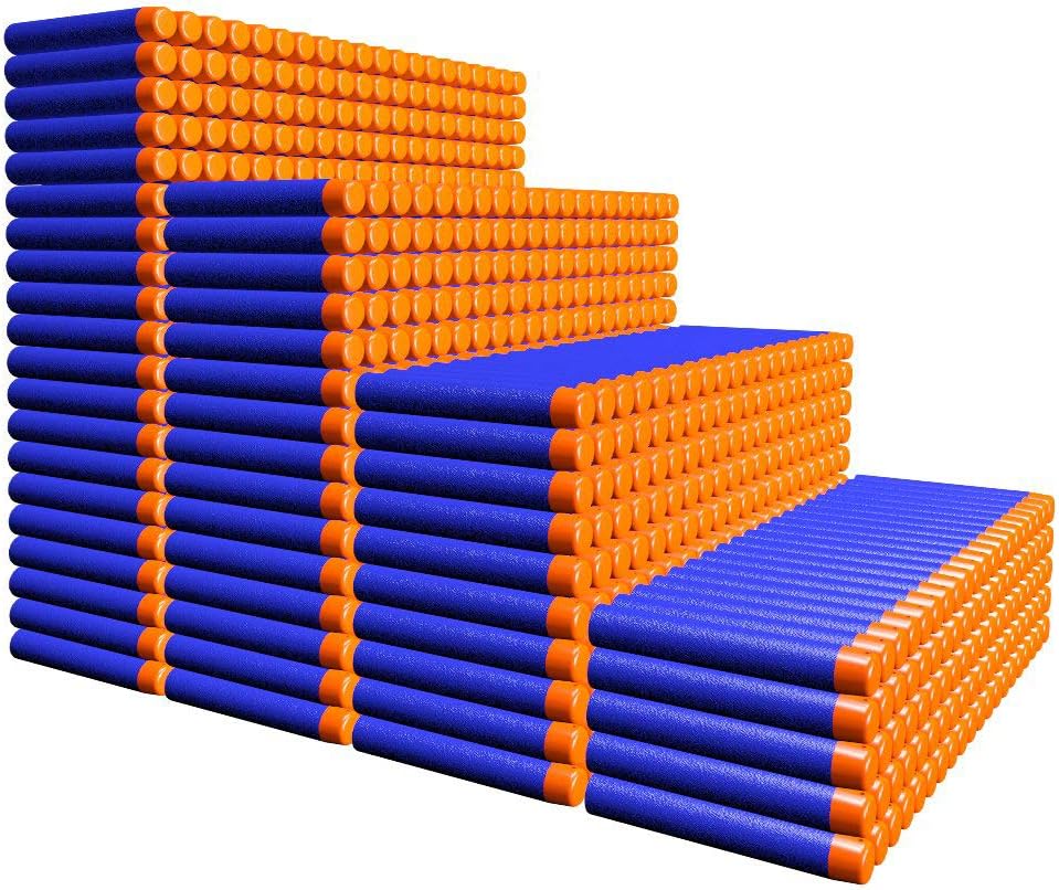 AMOSTING Refill Darts 1000PCS Bullets Ammo Pack for Nerf N-Strike Elite 2.0 Series DinoSquad – Compatible with All Elite Blasters