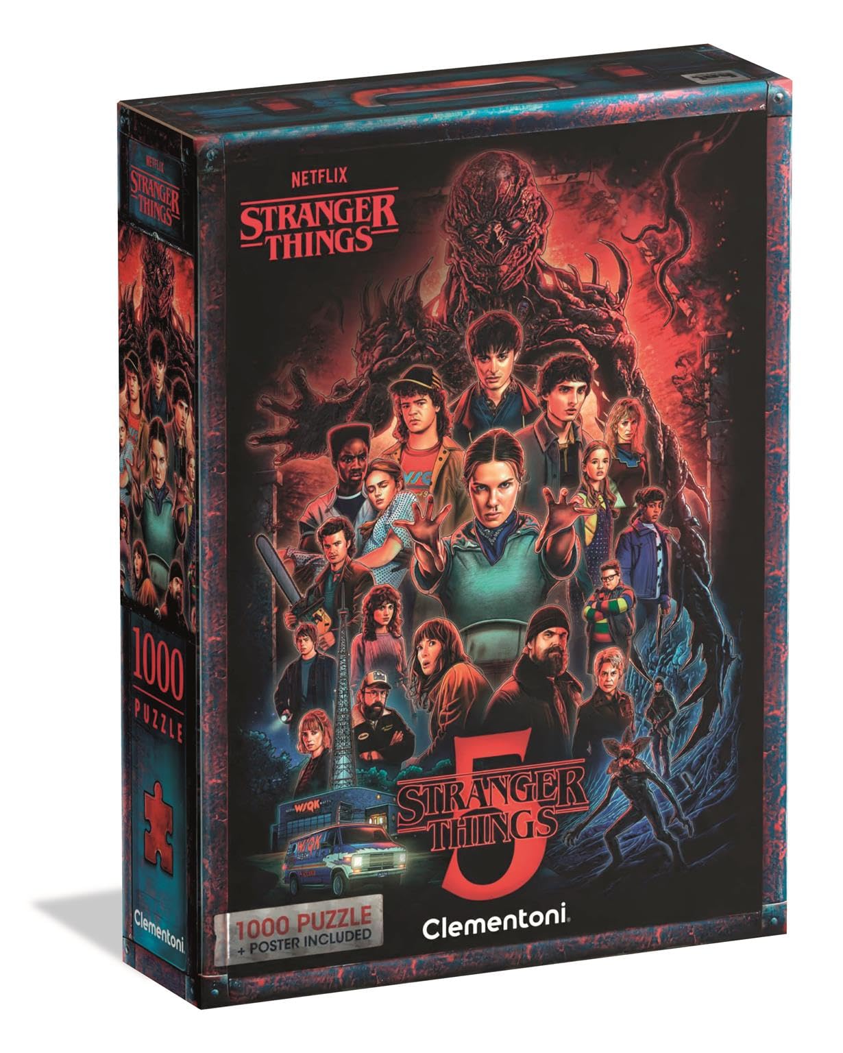 Clementoni Jigsaw Puzzle 1000 pieces, Stranger Things Netflix, Puzzle for Adults 14-99 Years, Compact box, Made in Italy, 37096