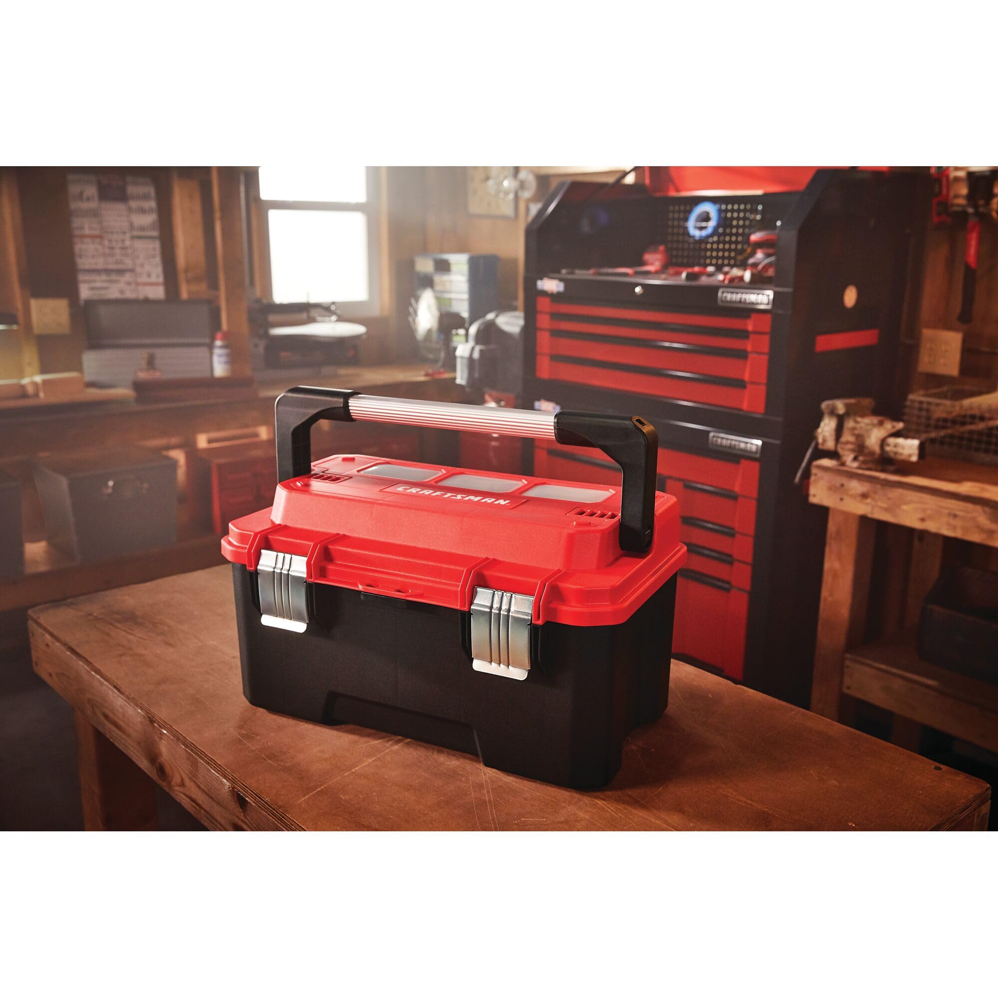 Amazon.co.jp: CRAFTSMAN ツールボックス 工具収納 ロック可能 レッド 