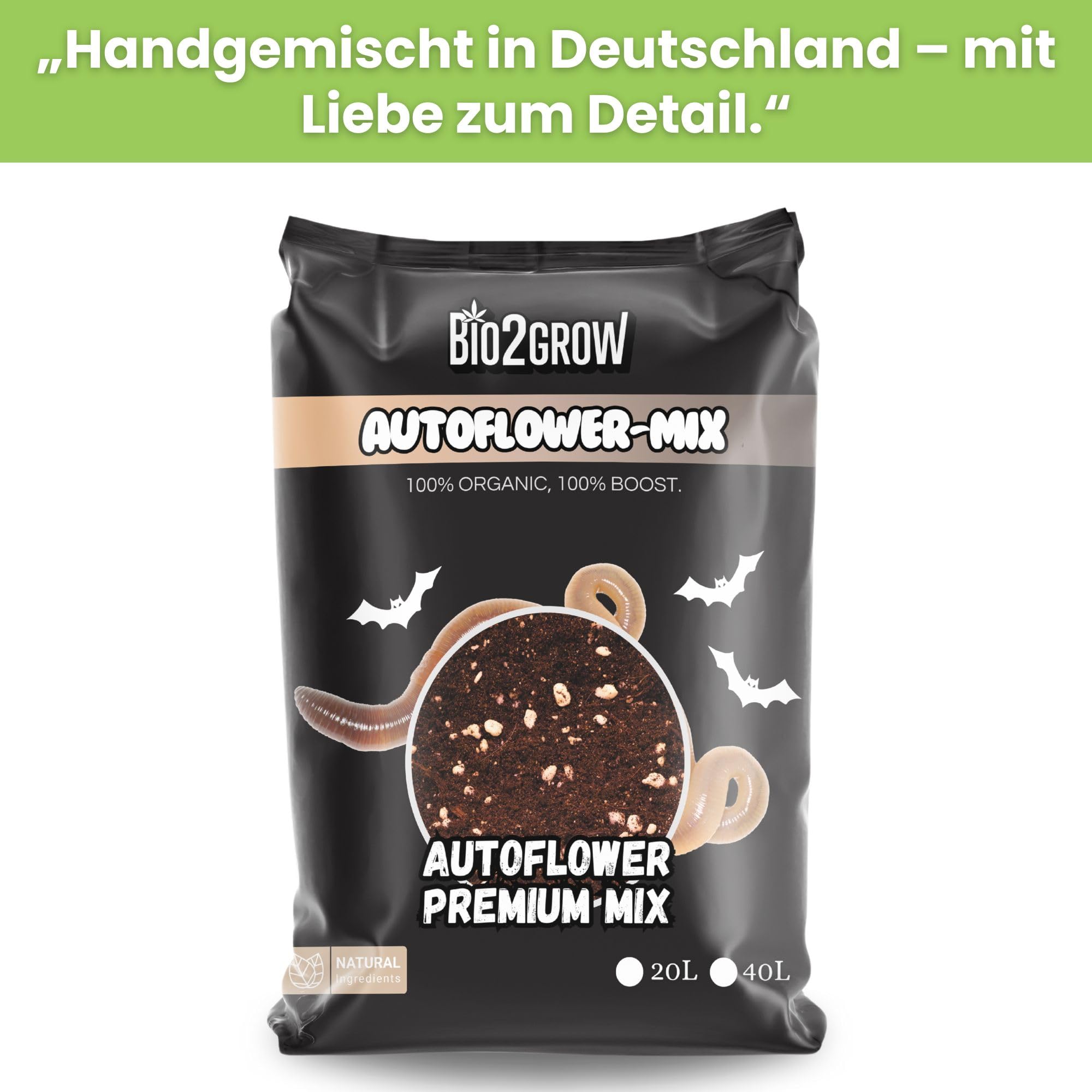 Autoflower Mix 80 Liter - Automatik Indoor & Outdoor Blumenerde für Pflanzen Leichte Mischung Gemüse Anbau Supermix