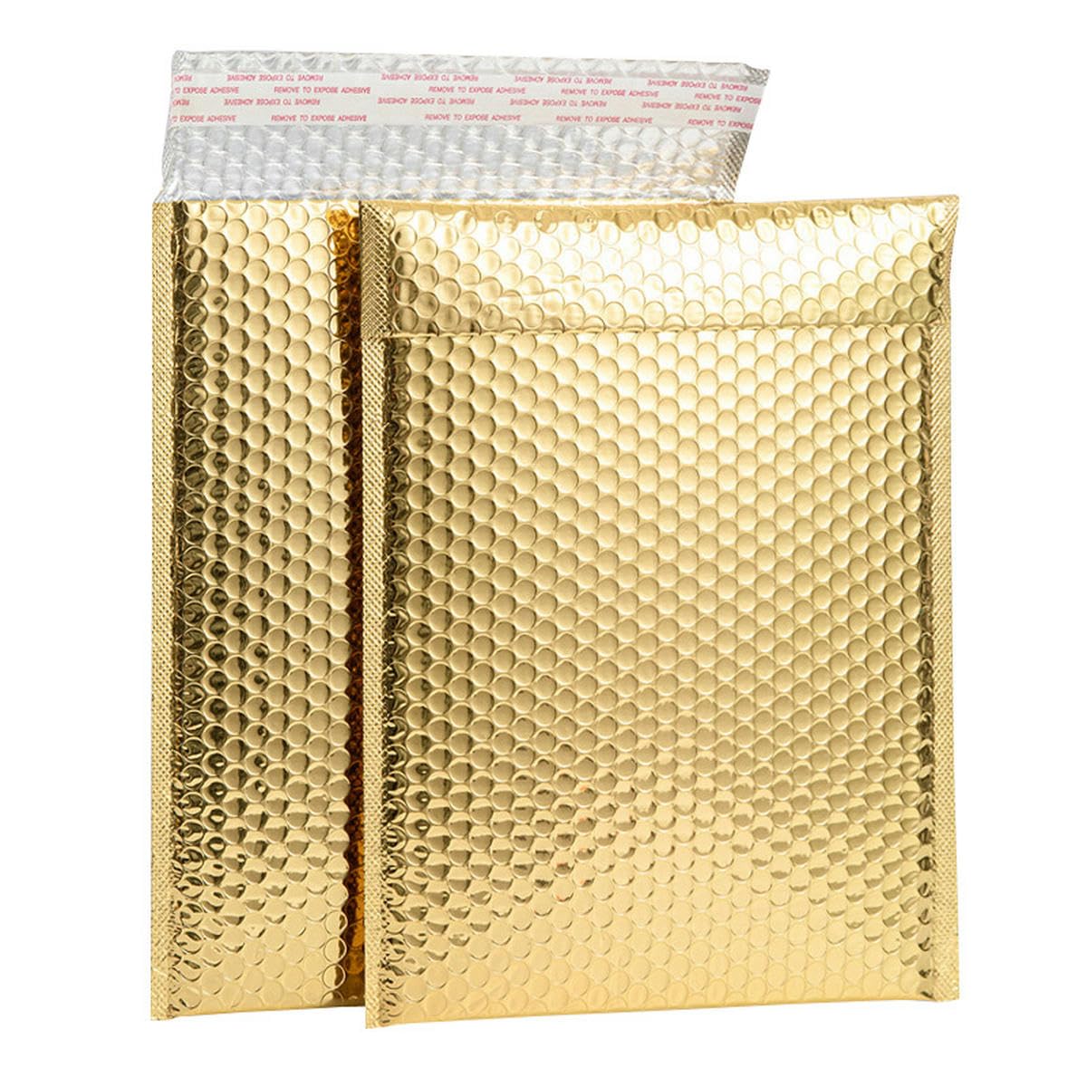 50 sztuk złotych / fioletowych / czerwonych torebek bąbelkowych na torebki do wysyłki, wodoszczelne wyściełane worki do pakowania, grube torebki kurierskie, niebieskie, 15 x 18 cm, 50 worków