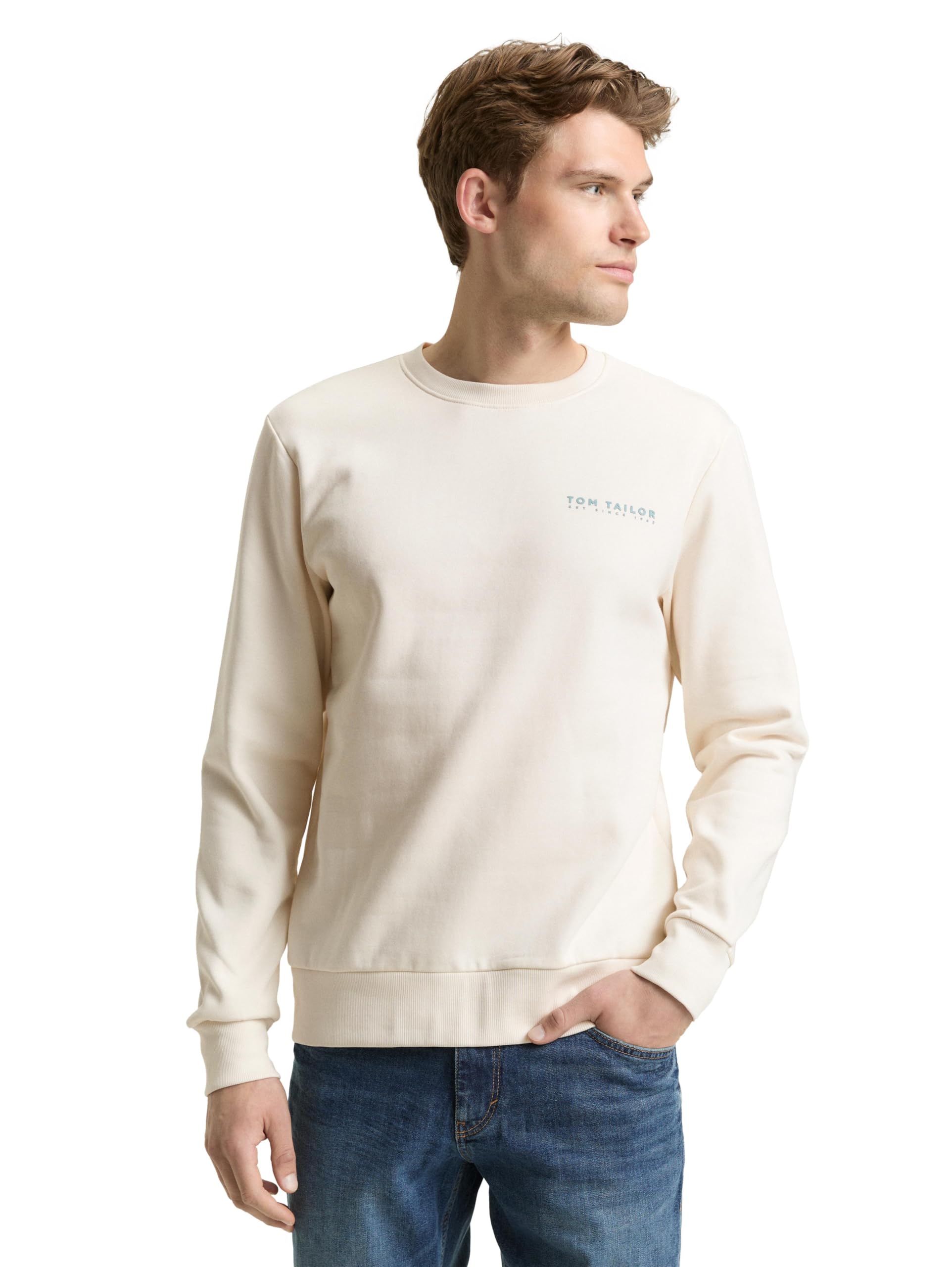 TOM TAILOR Herren Sweatshirt mit Rundhalsausschnitt