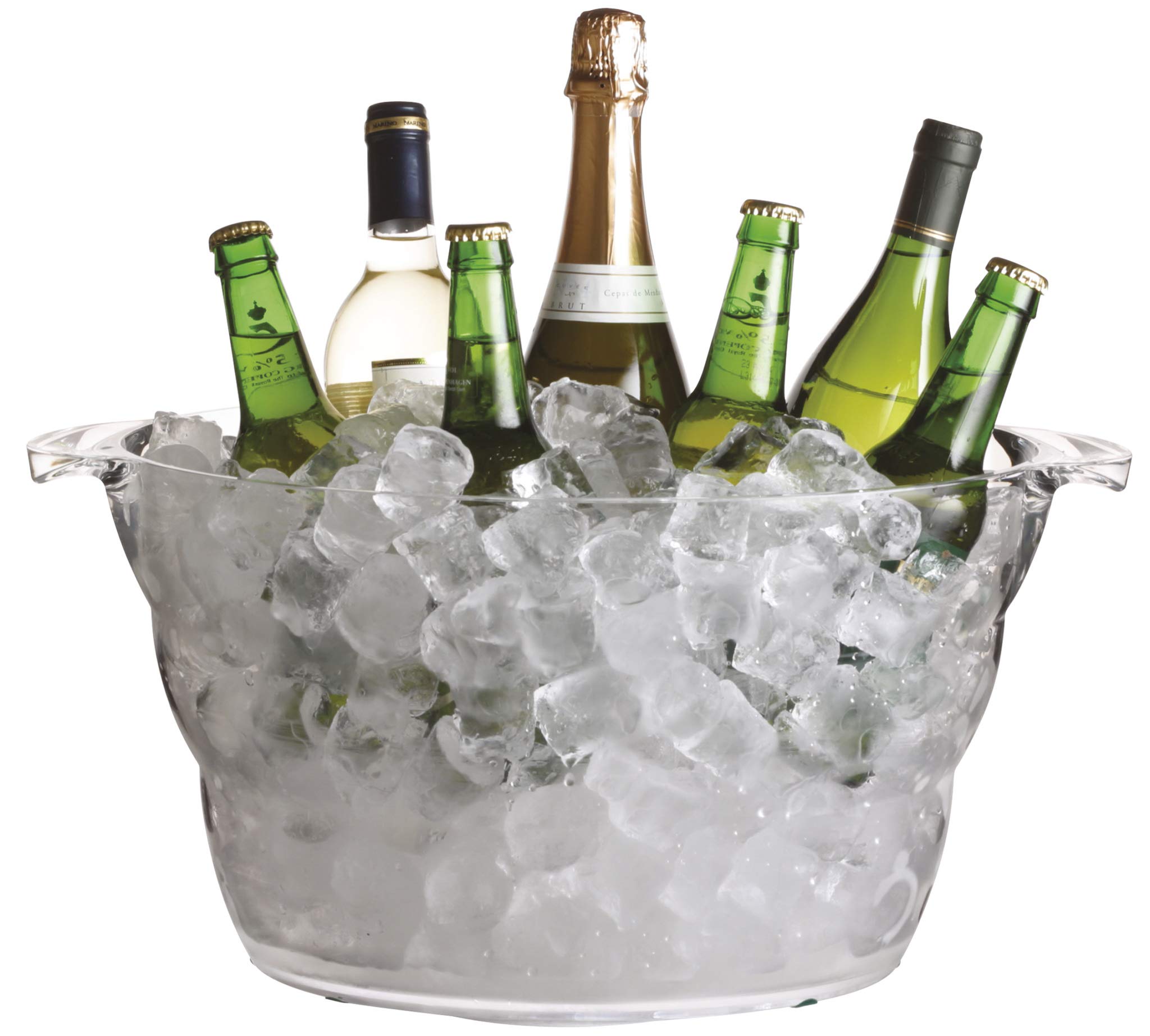BarCraft Acrylic Large Oval Ice Bucket in Clear